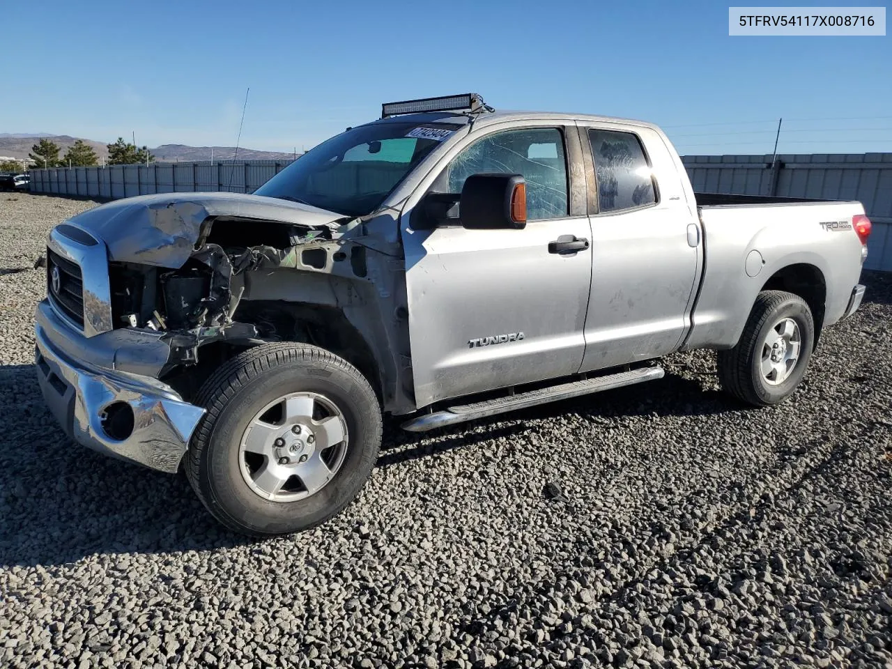 2007 Toyota Tundra Double Cab Sr5 VIN: 5TFRV54117X008716 Lot: 77423404