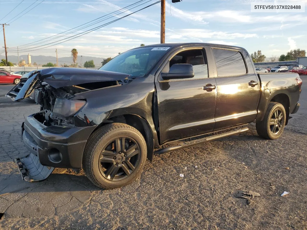 2007 Toyota Tundra Crewmax Limited VIN: 5TFEV58137X028488 Lot: 77602194