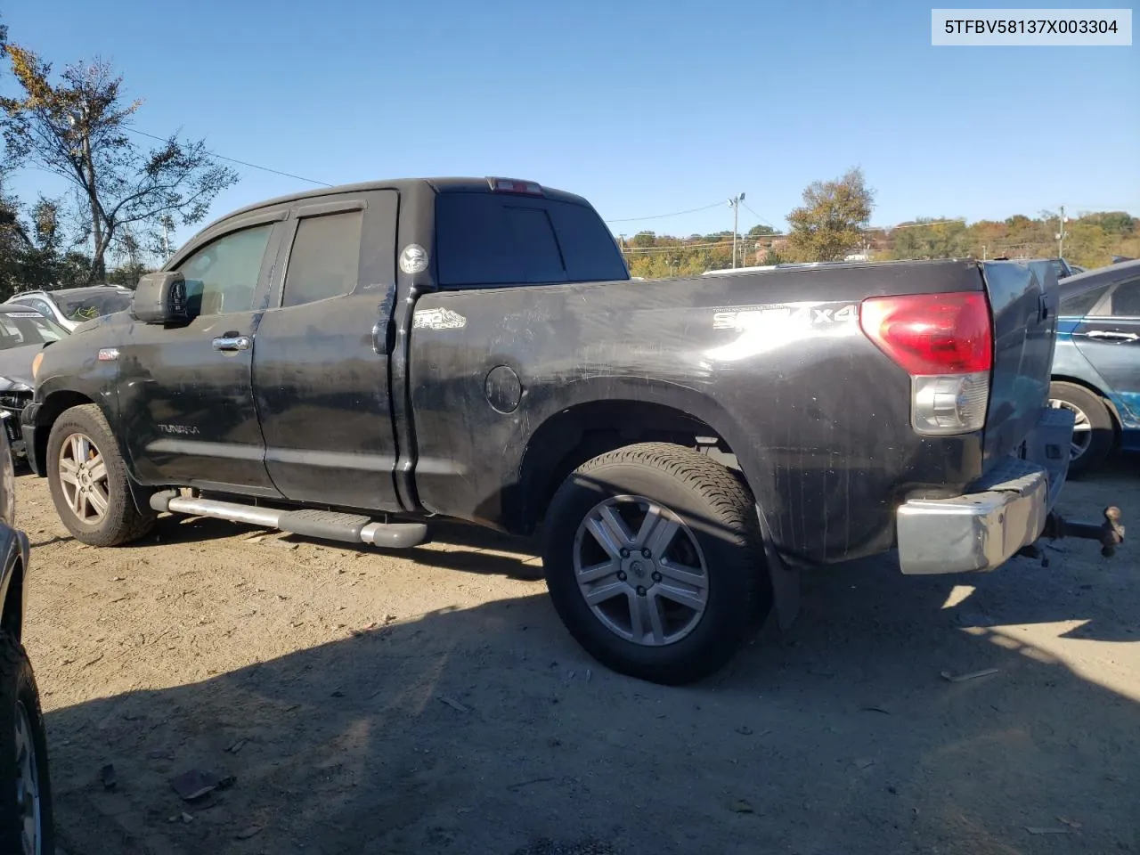 2007 Toyota Tundra Double Cab Limited VIN: 5TFBV58137X003304 Lot: 77779064