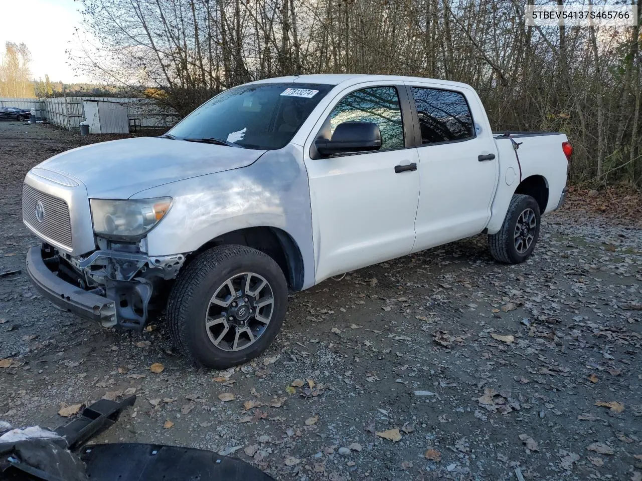 2007 Toyota Tundra Crewmax Sr5 VIN: 5TBEV54137S465766 Lot: 77813274