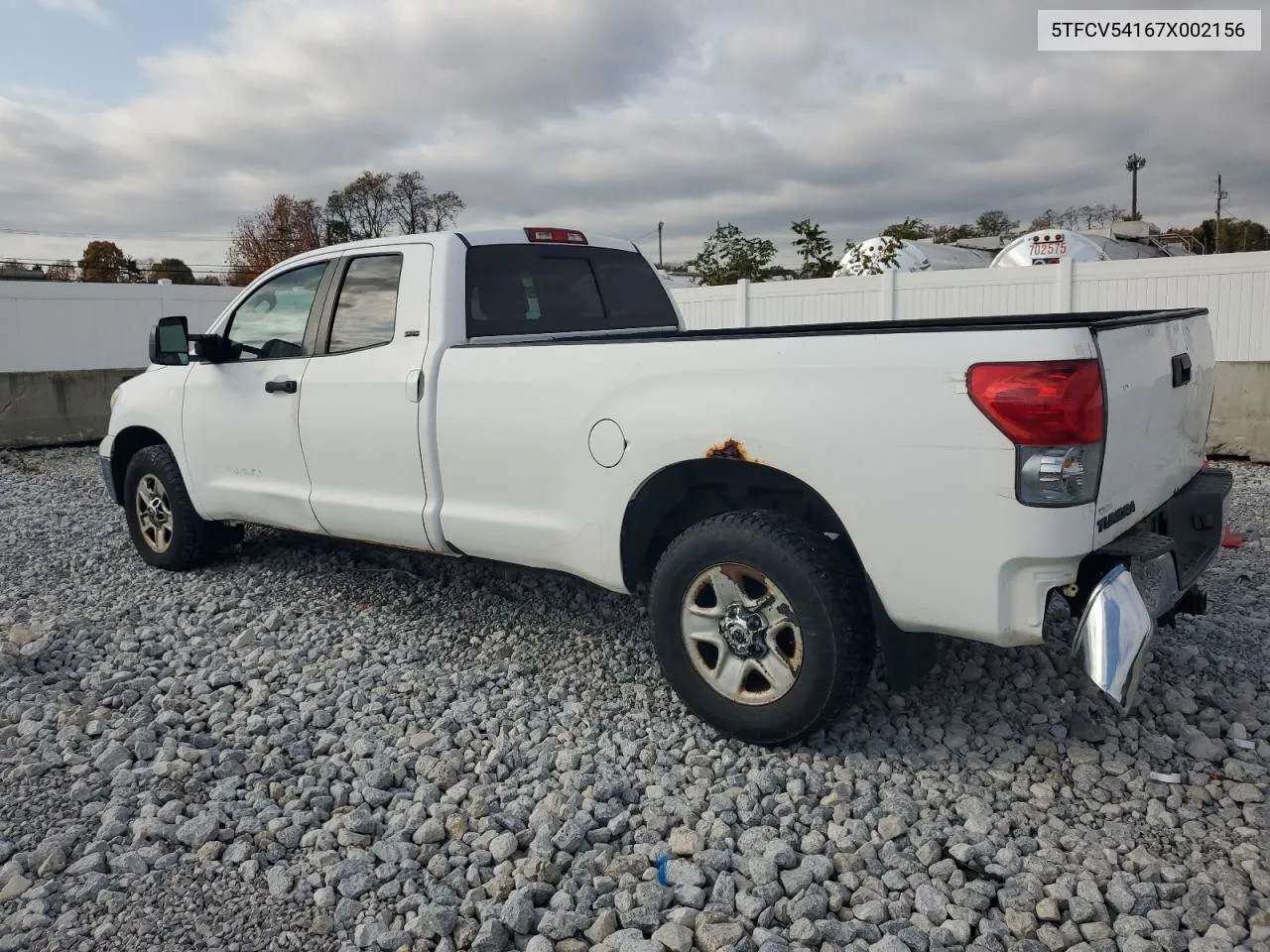 2007 Toyota Tundra Double Cab Sr5 VIN: 5TFCV54167X002156 Lot: 78624404