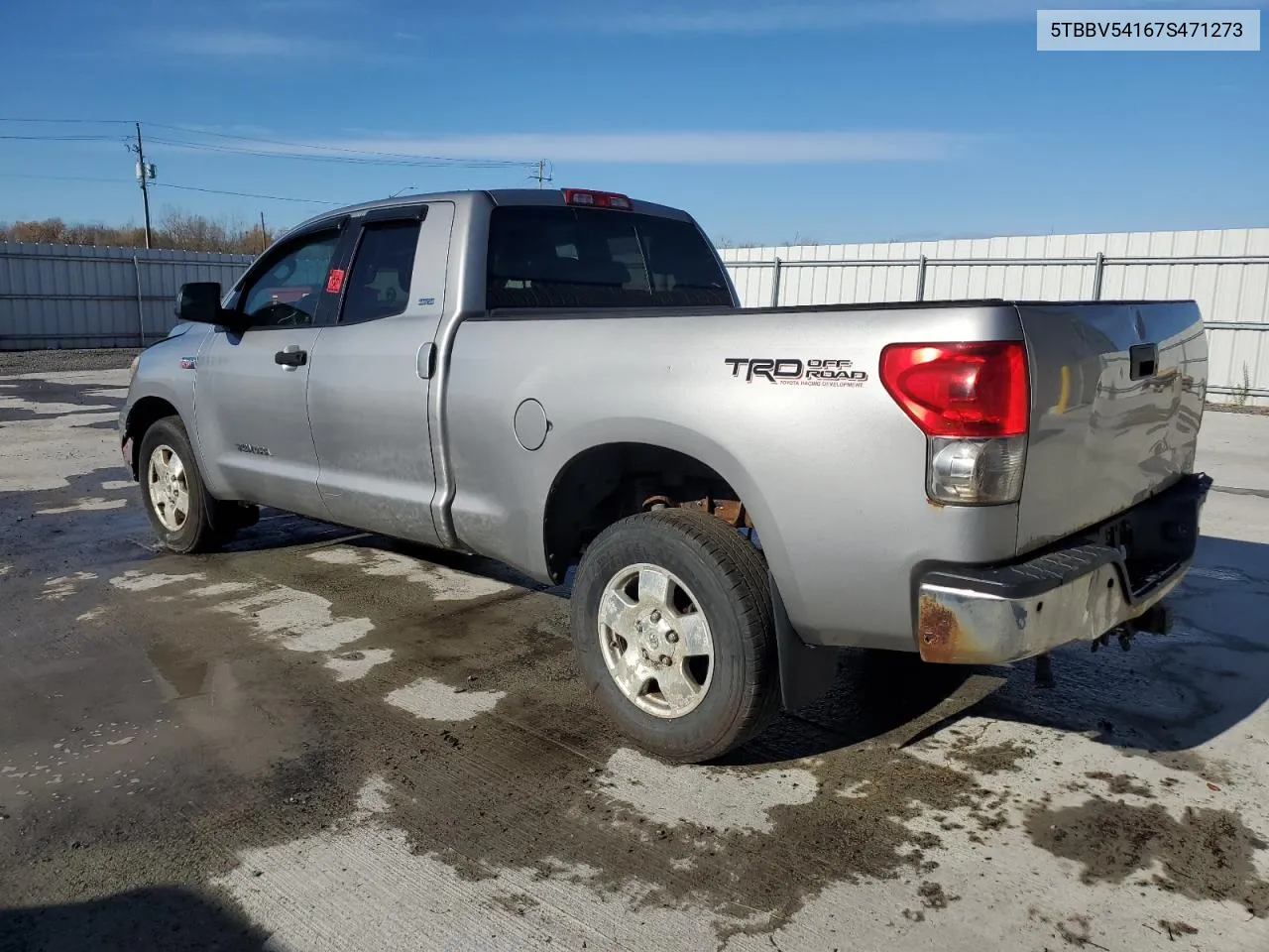 2007 Toyota Tundra Double Cab Sr5 VIN: 5TBBV54167S471273 Lot: 79231334