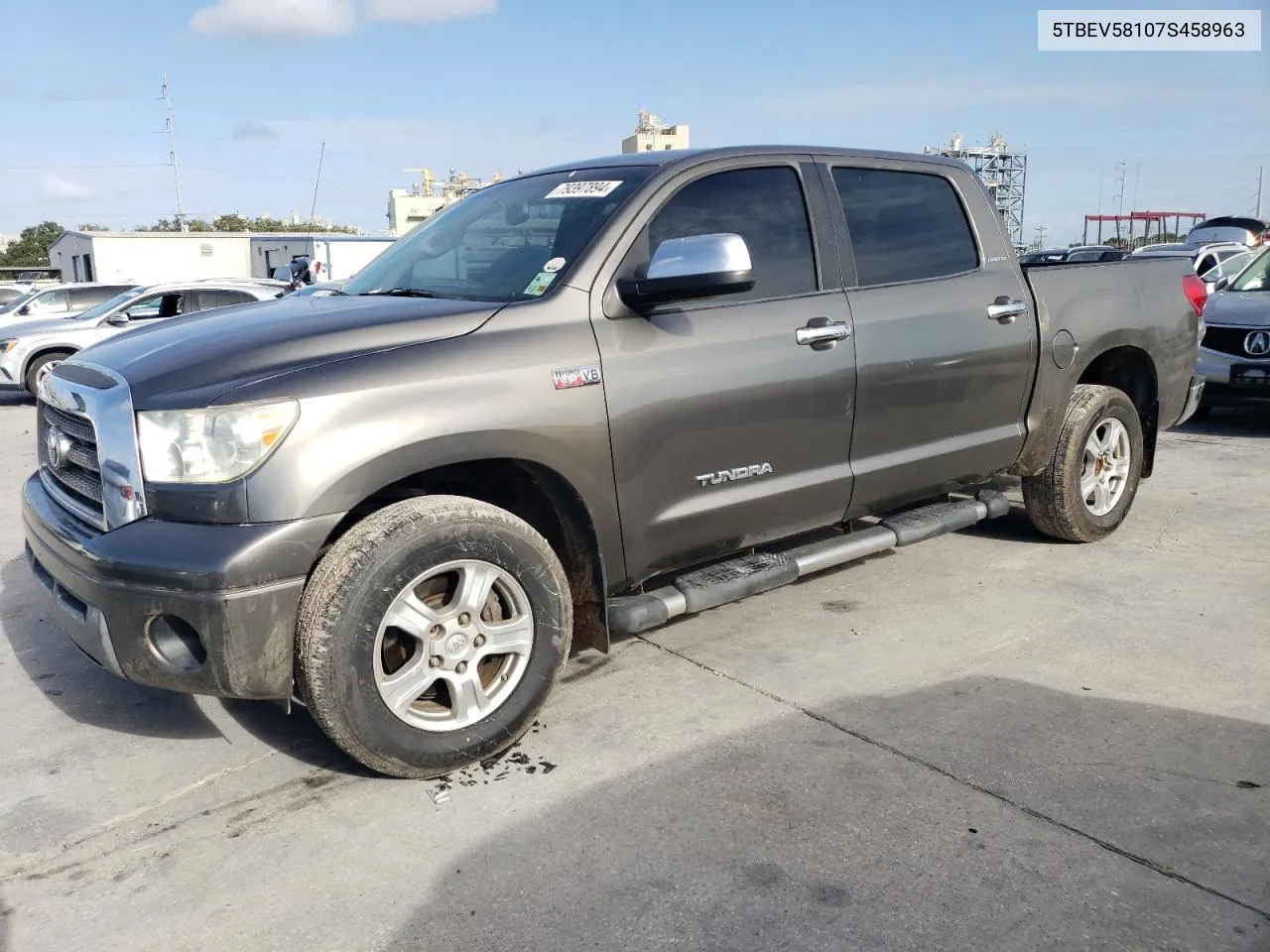 2007 Toyota Tundra Crewmax Limited VIN: 5TBEV58107S458963 Lot: 79397894