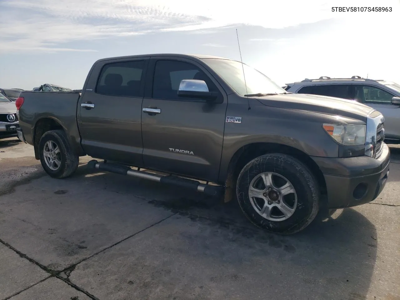 2007 Toyota Tundra Crewmax Limited VIN: 5TBEV58107S458963 Lot: 79397894