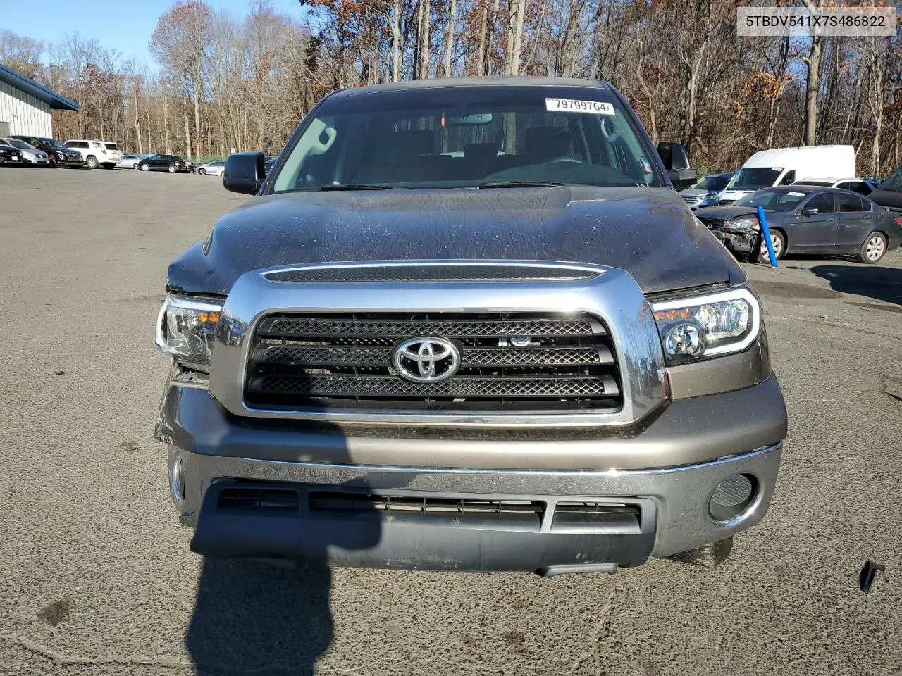 2007 Toyota Tundra Crewmax Sr5 VIN: 5TBDV541X7S486822 Lot: 79799764