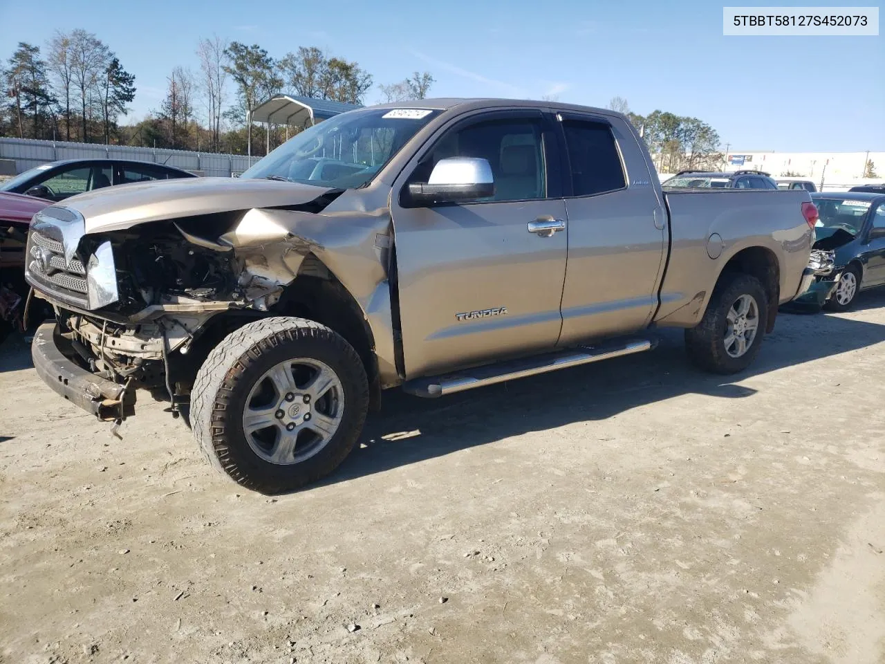 2007 Toyota Tundra Double Cab Limited VIN: 5TBBT58127S452073 Lot: 80461214