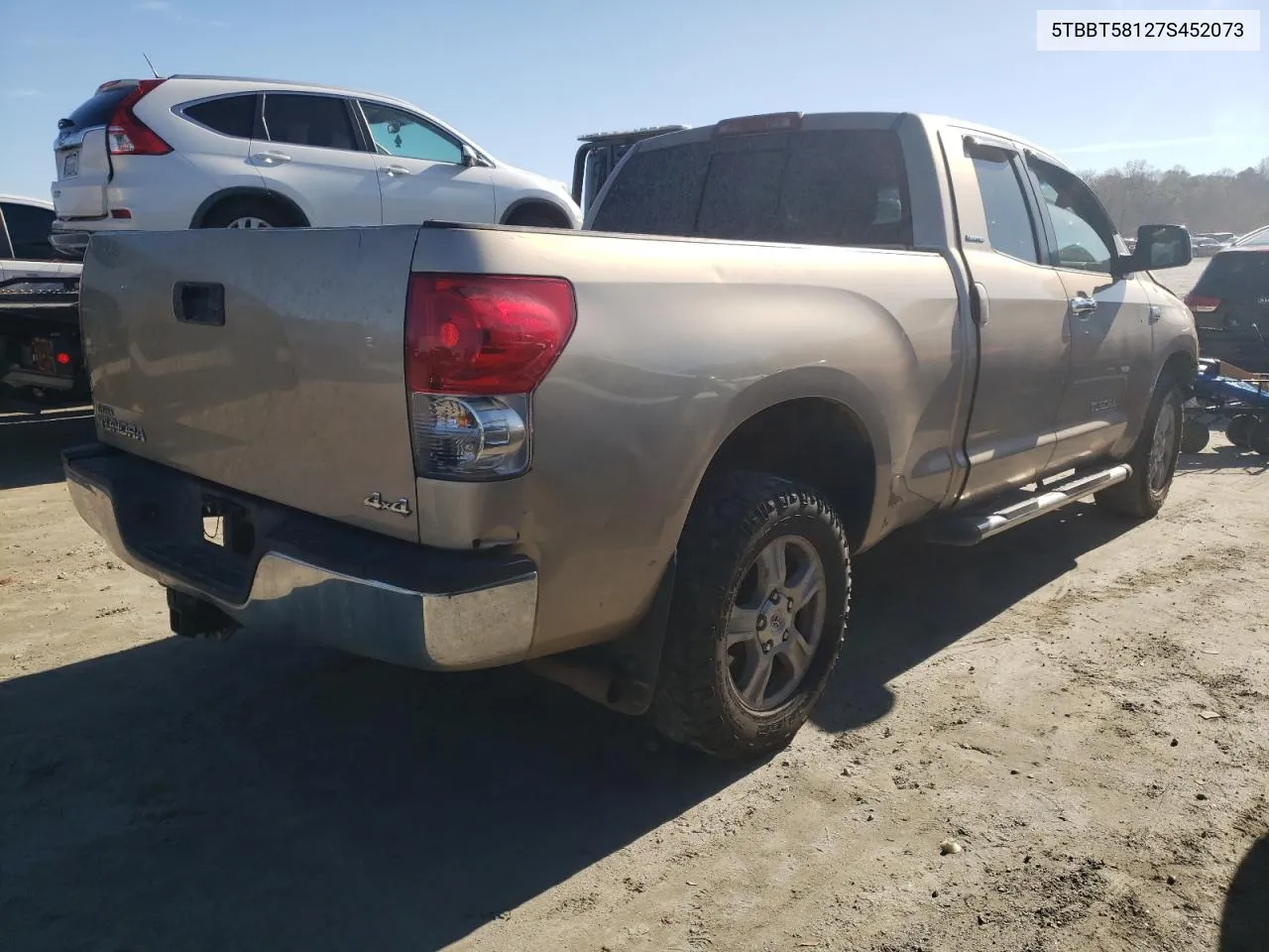 2007 Toyota Tundra Double Cab Limited VIN: 5TBBT58127S452073 Lot: 80461214