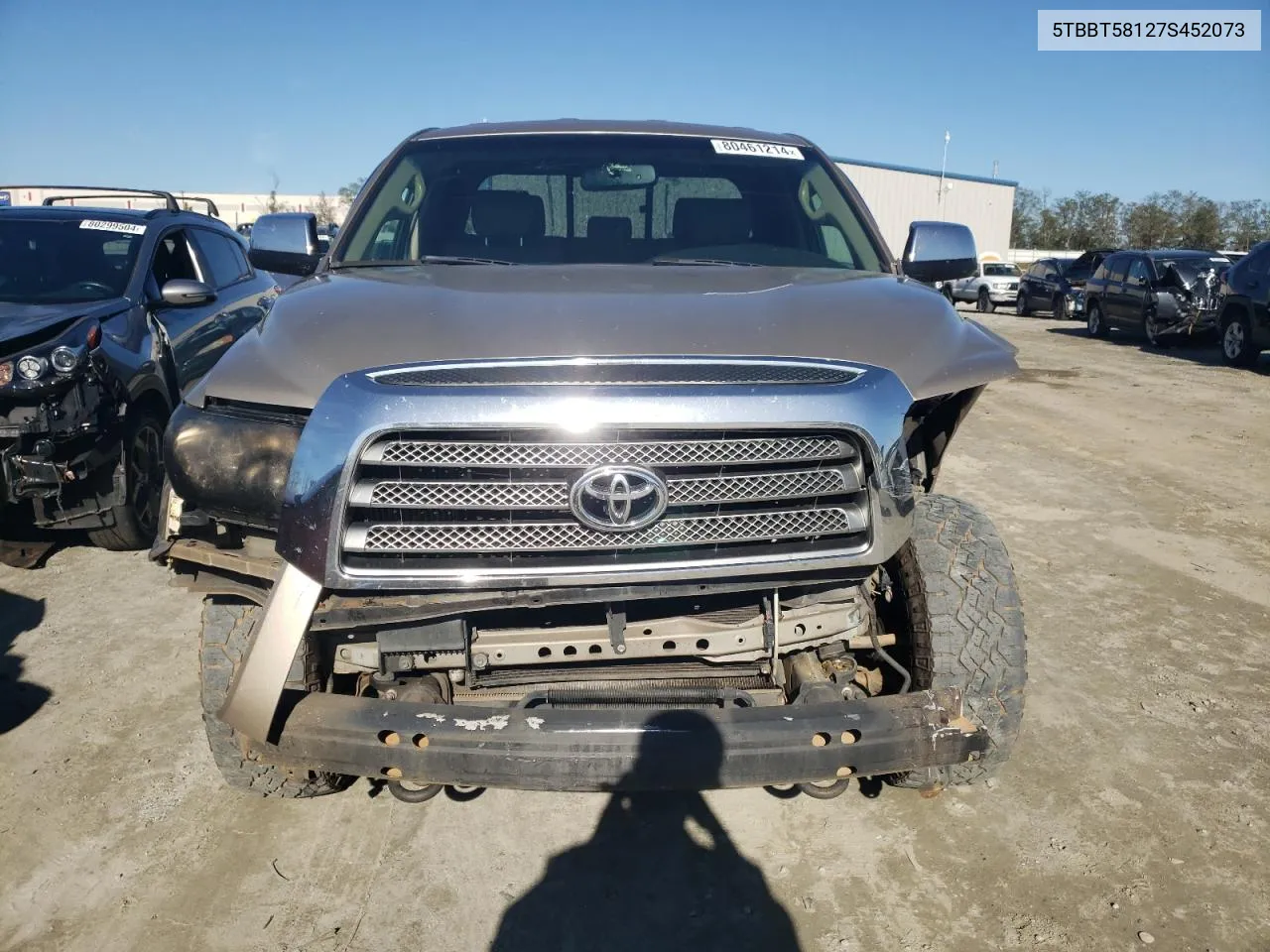 2007 Toyota Tundra Double Cab Limited VIN: 5TBBT58127S452073 Lot: 80461214