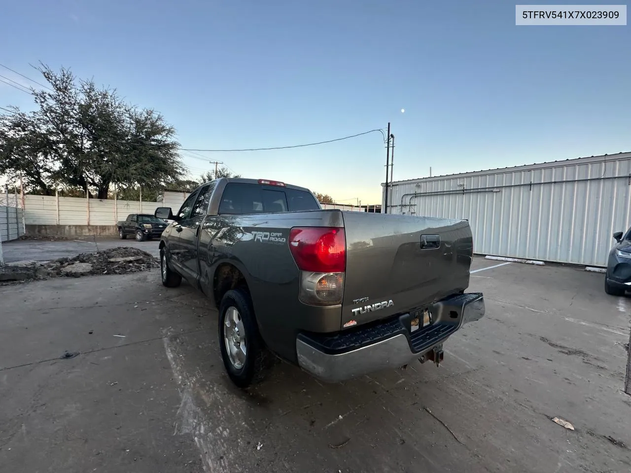 2007 Toyota Tundra Double Cab Sr5 VIN: 5TFRV541X7X023909 Lot: 80802124