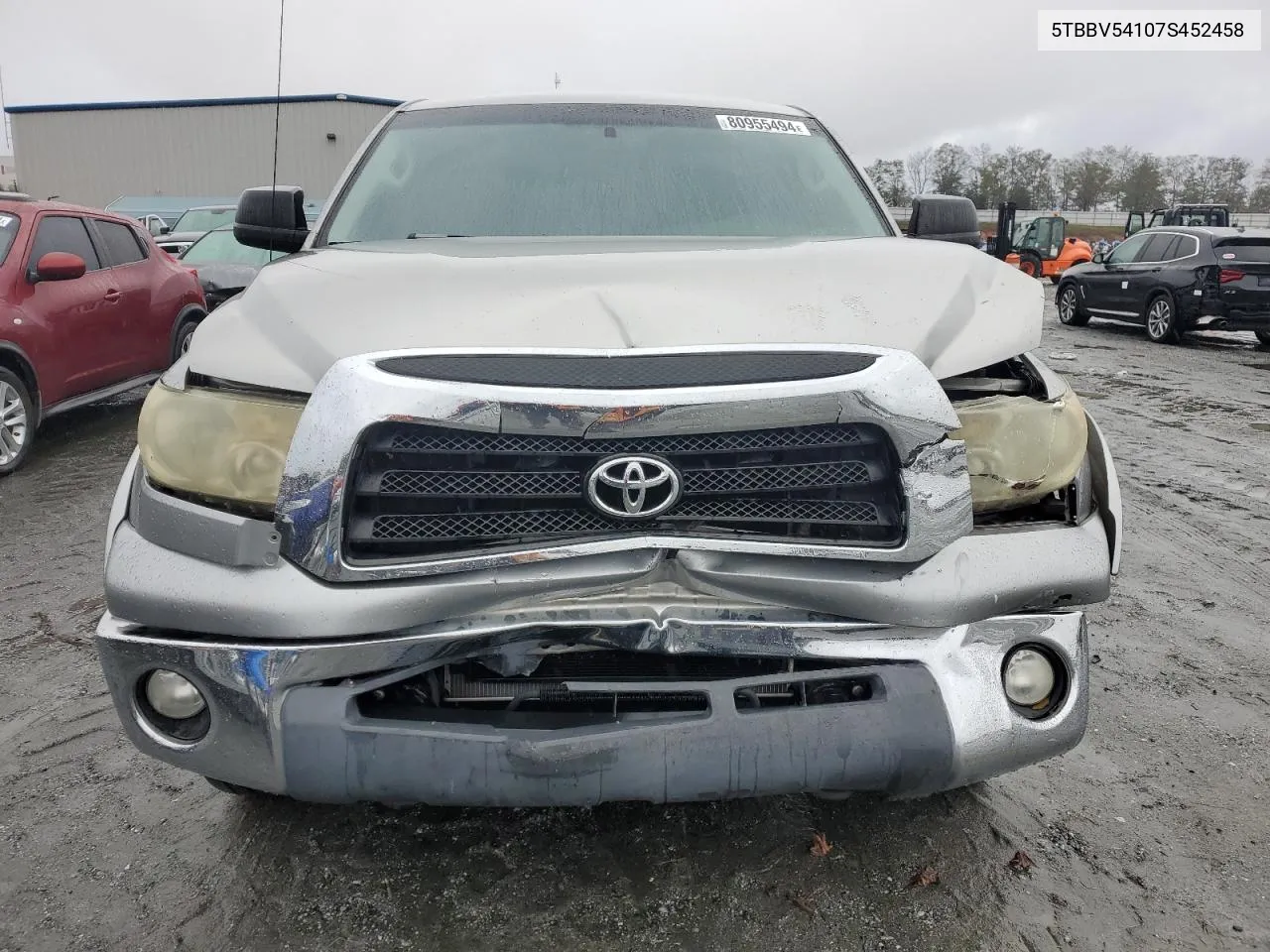 2007 Toyota Tundra Double Cab Sr5 VIN: 5TBBV54107S452458 Lot: 80955494