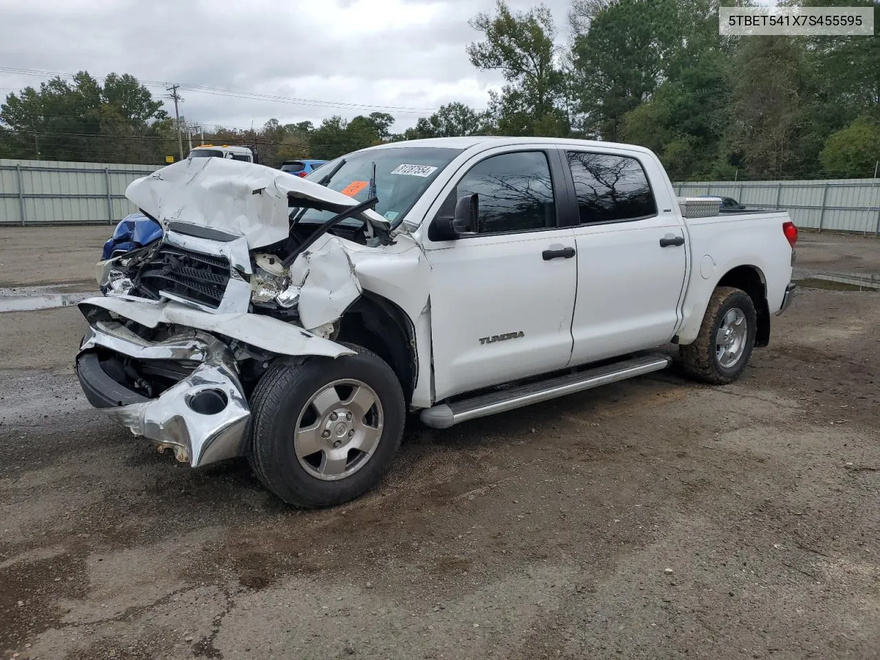 2007 Toyota Tundra Crewmax Sr5 VIN: 5TBET541X7S455595 Lot: 81287554