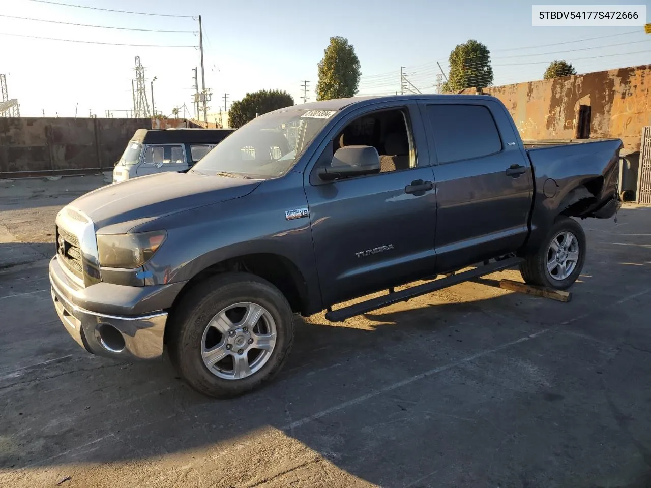 2007 Toyota Tundra Crewmax Sr5 VIN: 5TBDV54177S472666 Lot: 81801394