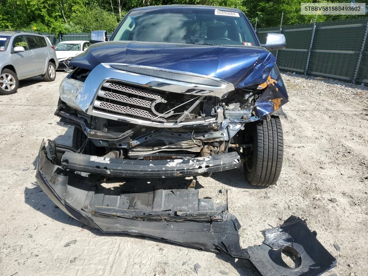 2008 Toyota Tundra Double Cab Limited VIN: 5TBBV58158S493602 Lot: 55295684