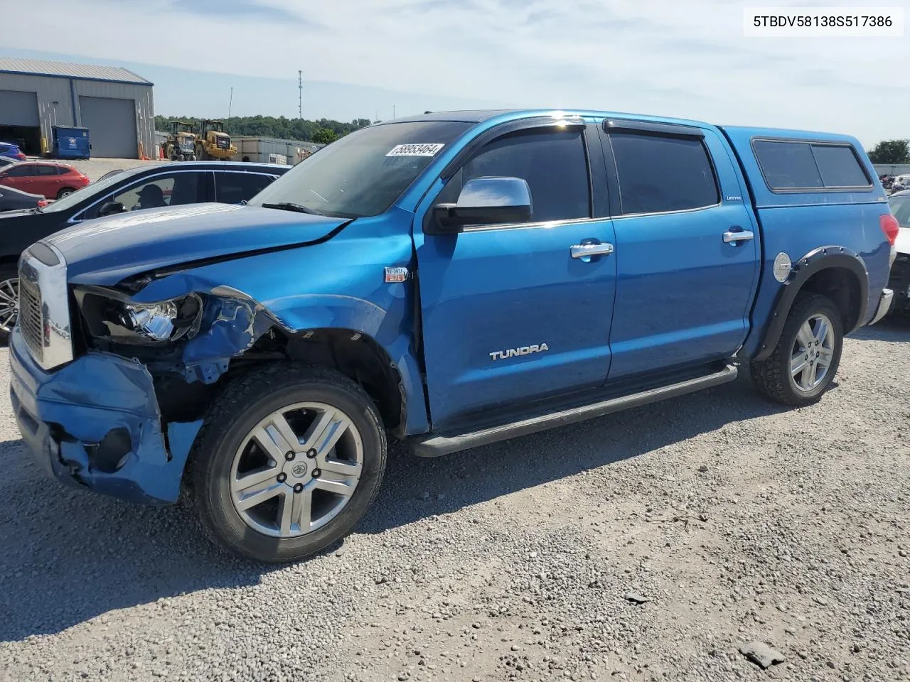 2008 Toyota Tundra Crewmax Limited VIN: 5TBDV58138S517386 Lot: 58953464