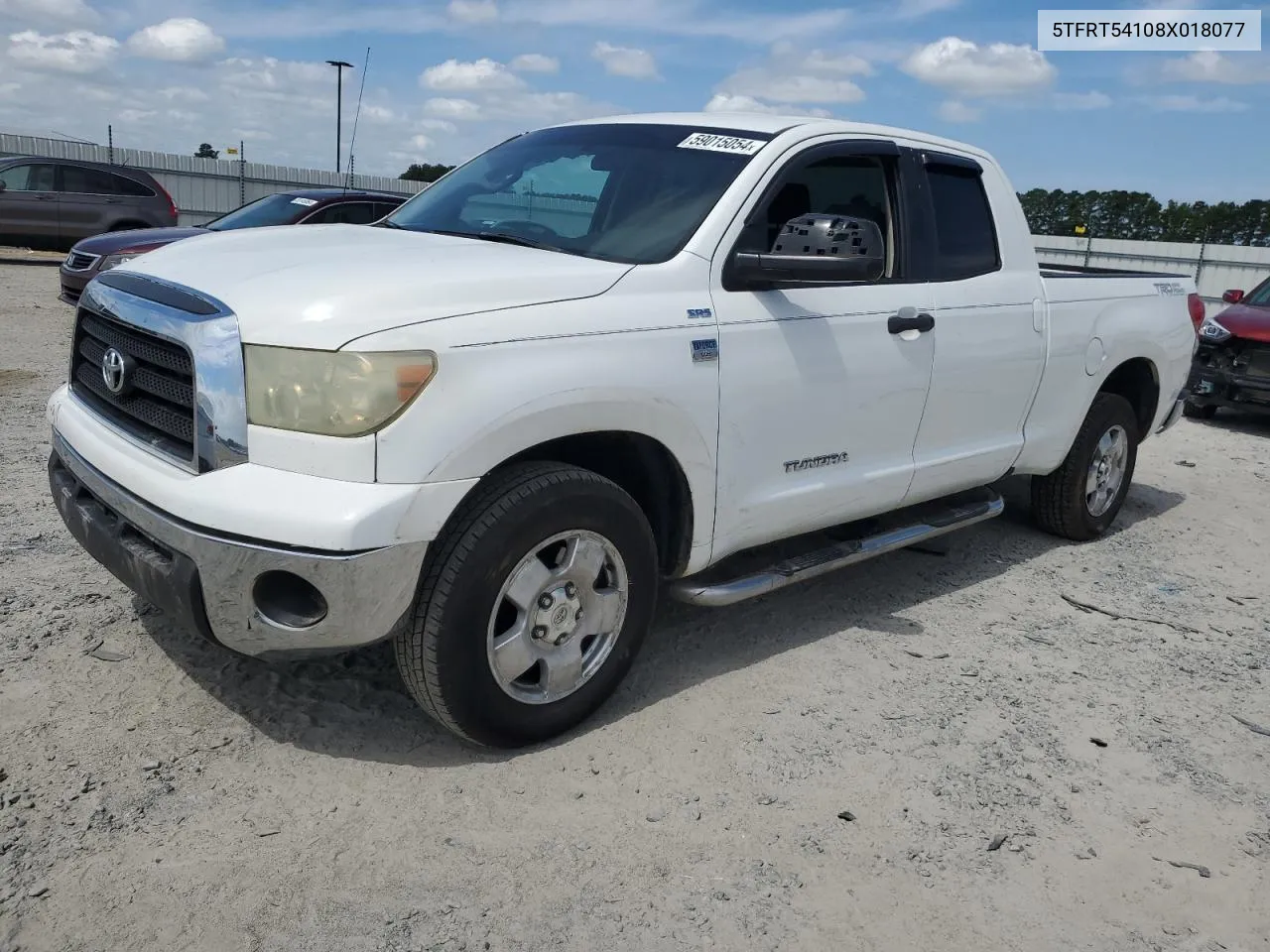 2008 Toyota Tundra Double Cab VIN: 5TFRT54108X018077 Lot: 59015054