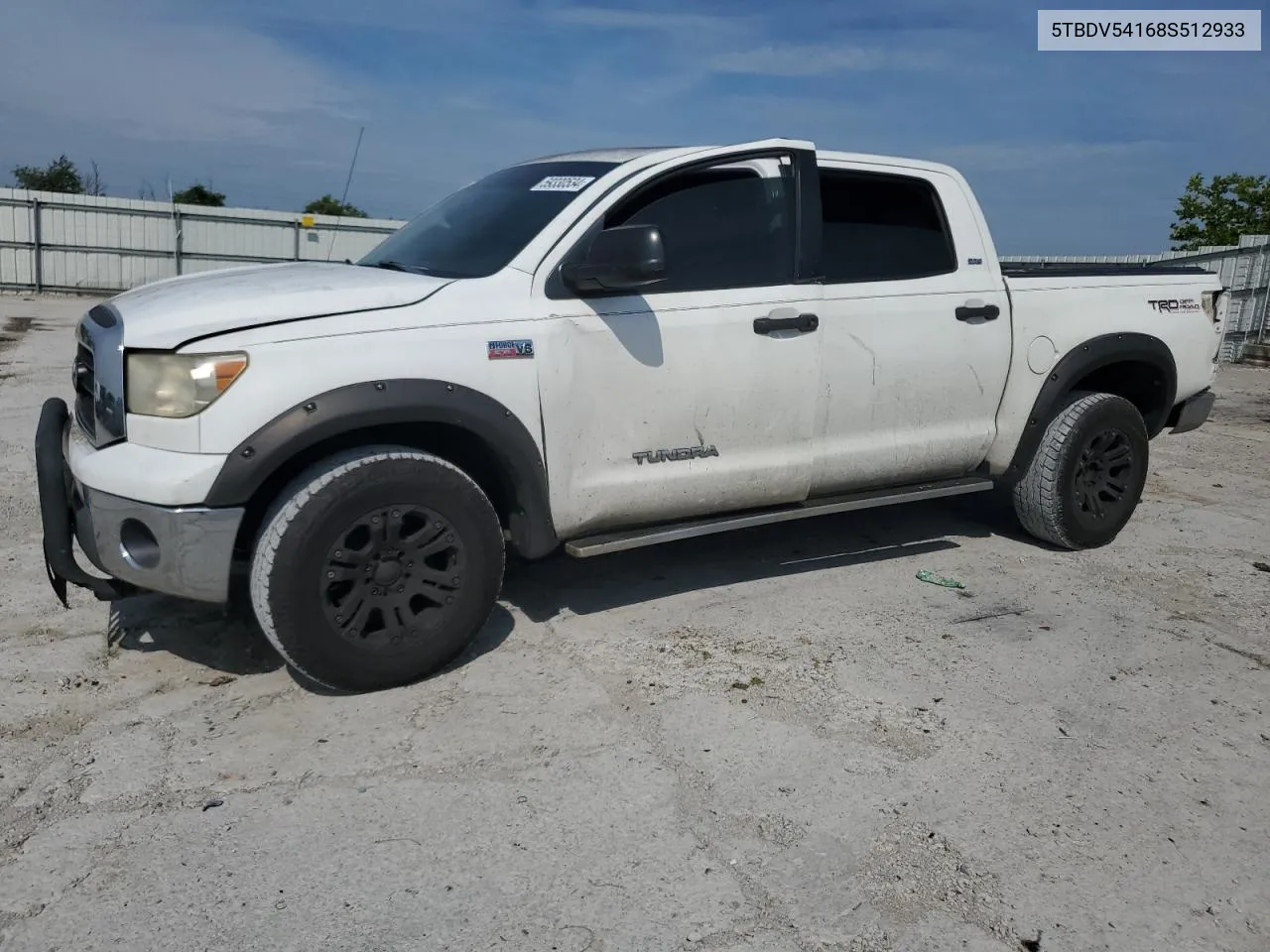 2008 Toyota Tundra Crewmax VIN: 5TBDV54168S512933 Lot: 59330534