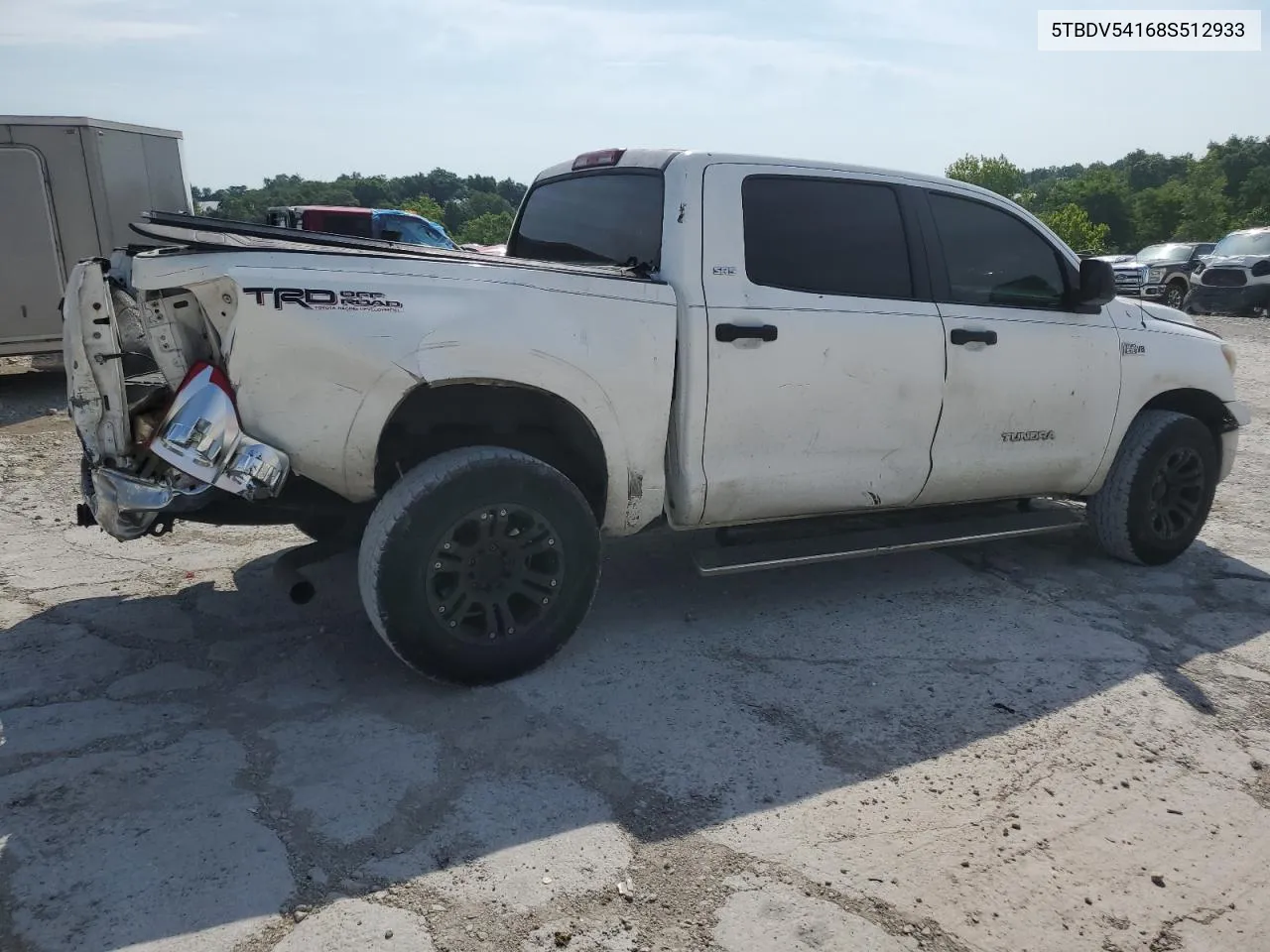 2008 Toyota Tundra Crewmax VIN: 5TBDV54168S512933 Lot: 59330534