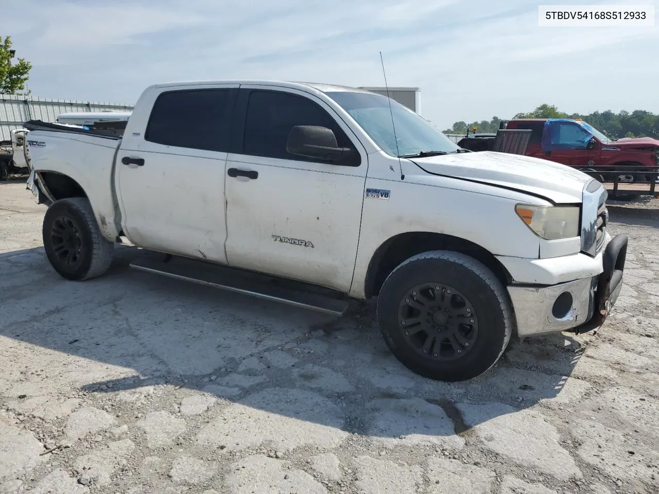 2008 Toyota Tundra Crewmax VIN: 5TBDV54168S512933 Lot: 59330534