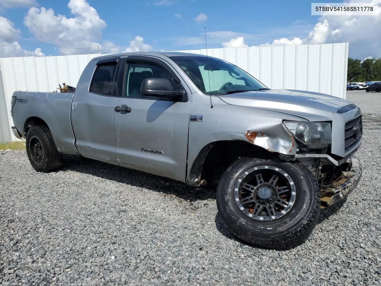 2008 Toyota Tundra Double Cab VIN: 5TBBV54158S511778 Lot: 61340754