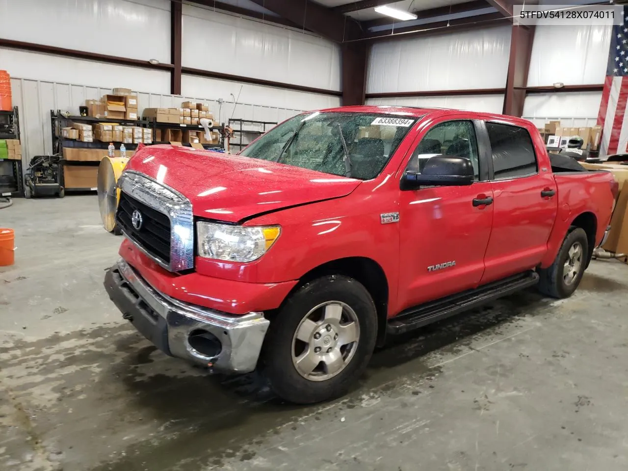 2008 Toyota Tundra Crewmax VIN: 5TFDV54128X074011 Lot: 63388394