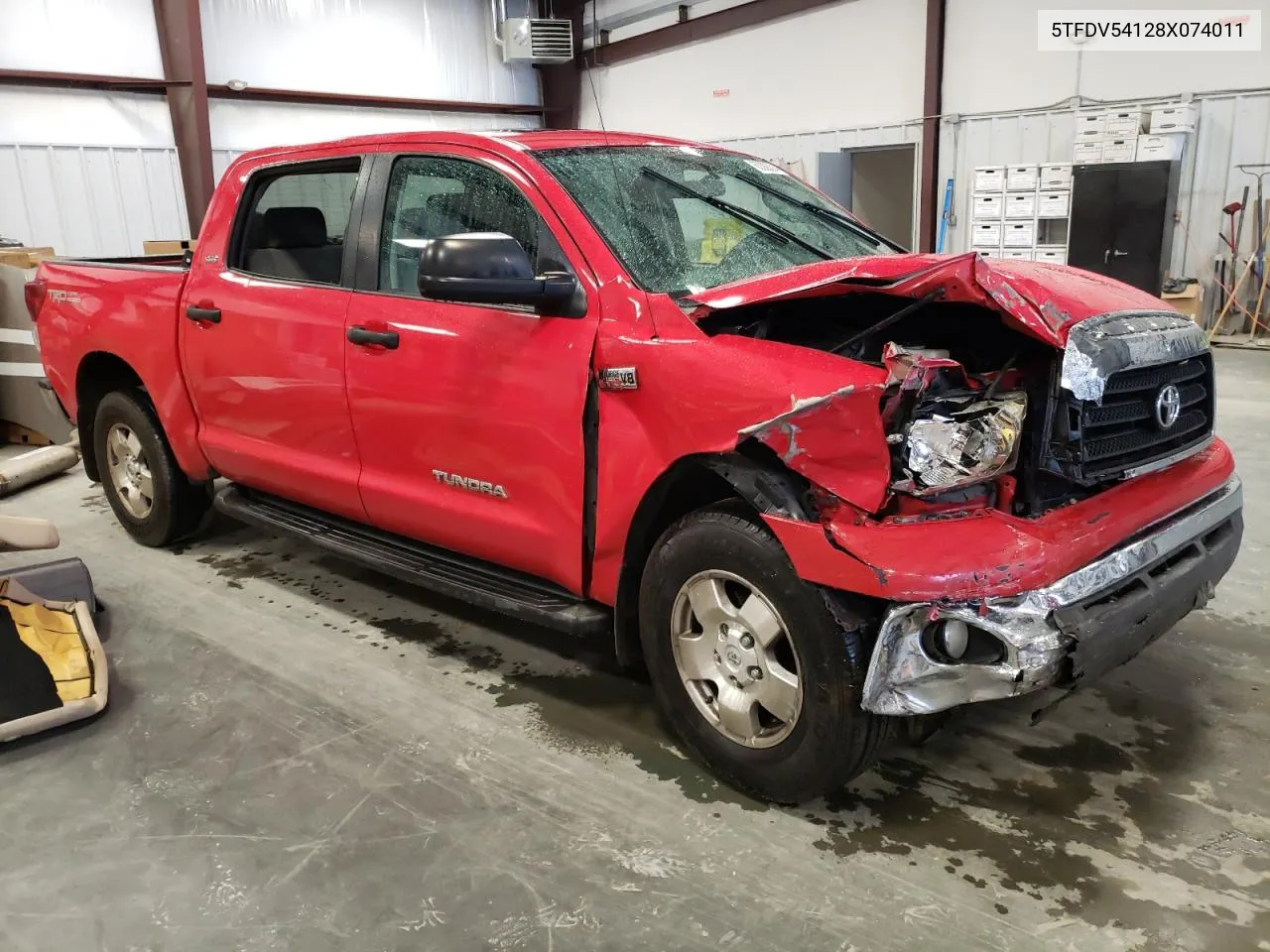 2008 Toyota Tundra Crewmax VIN: 5TFDV54128X074011 Lot: 63388394