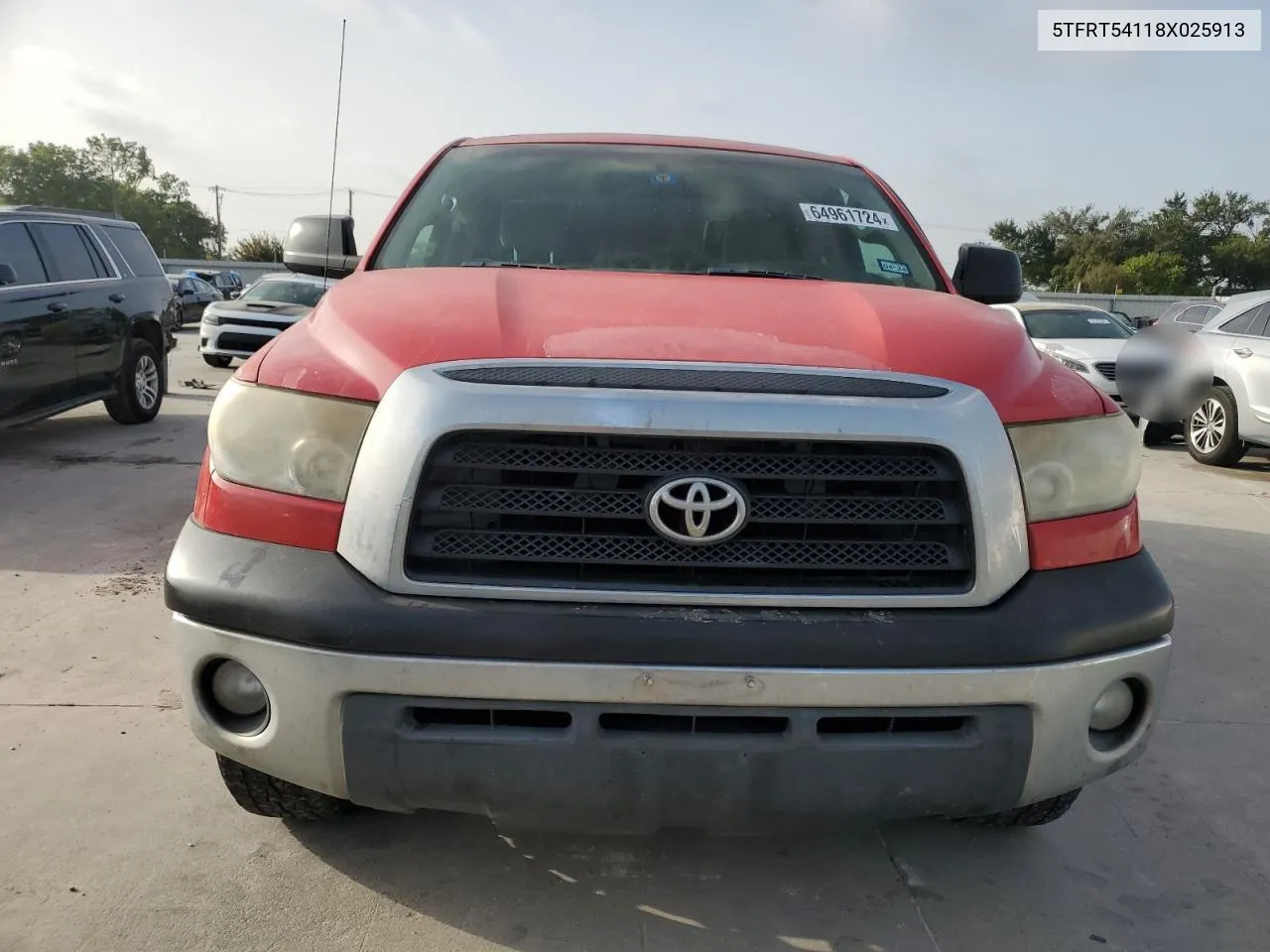 2008 Toyota Tundra Double Cab VIN: 5TFRT54118X025913 Lot: 64961724