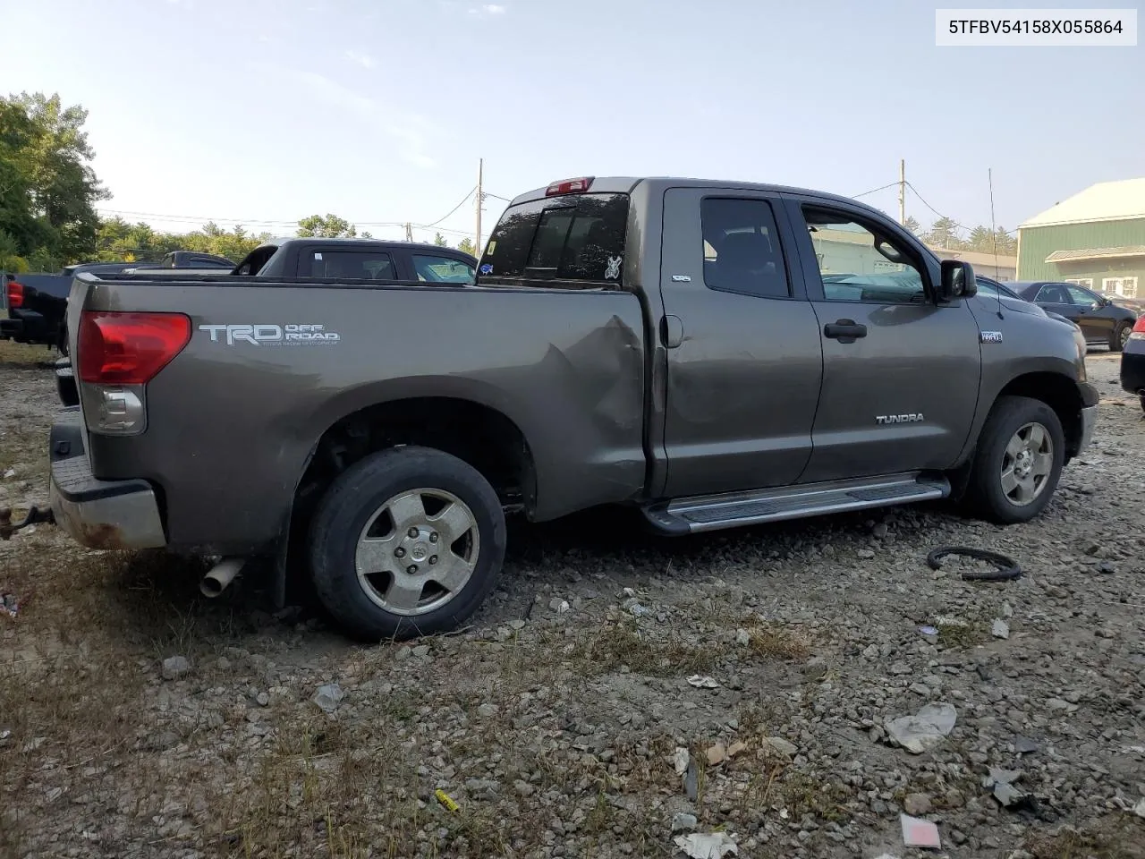 2008 Toyota Tundra Double Cab VIN: 5TFBV54158X055864 Lot: 66874494