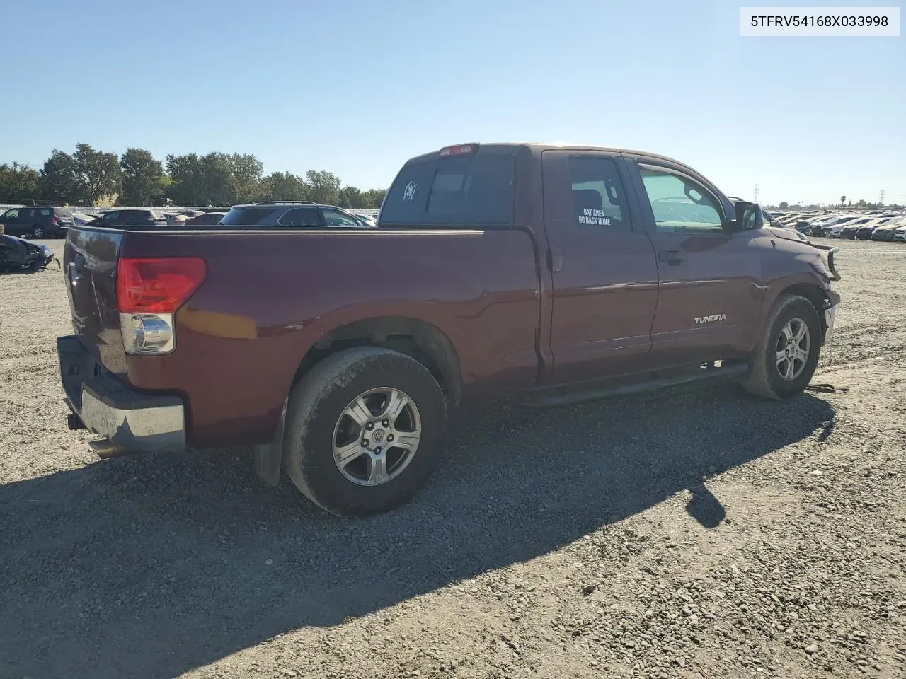 5TFRV54168X033998 2008 Toyota Tundra Double Cab