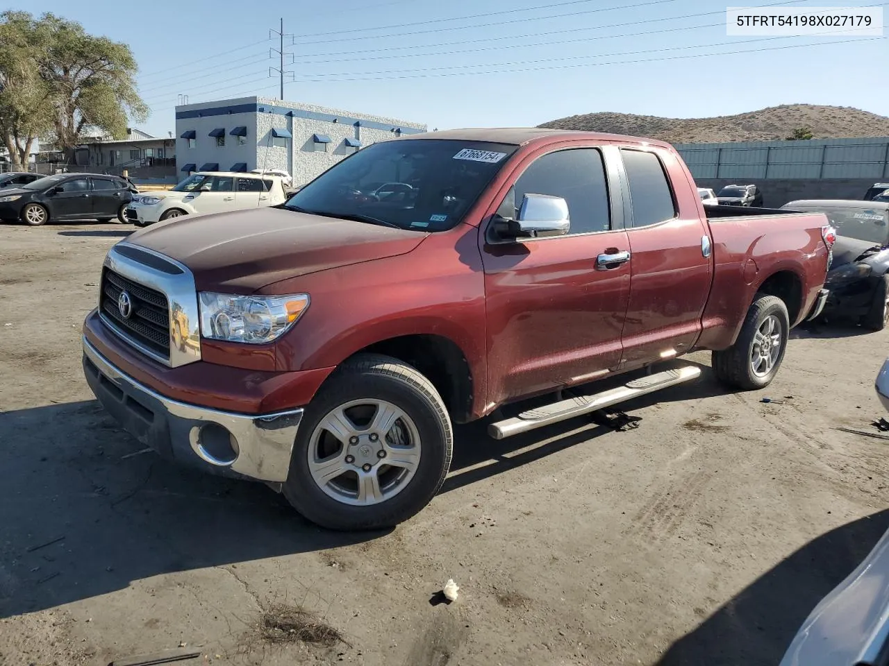 2008 Toyota Tundra Double Cab VIN: 5TFRT54198X027179 Lot: 67668154