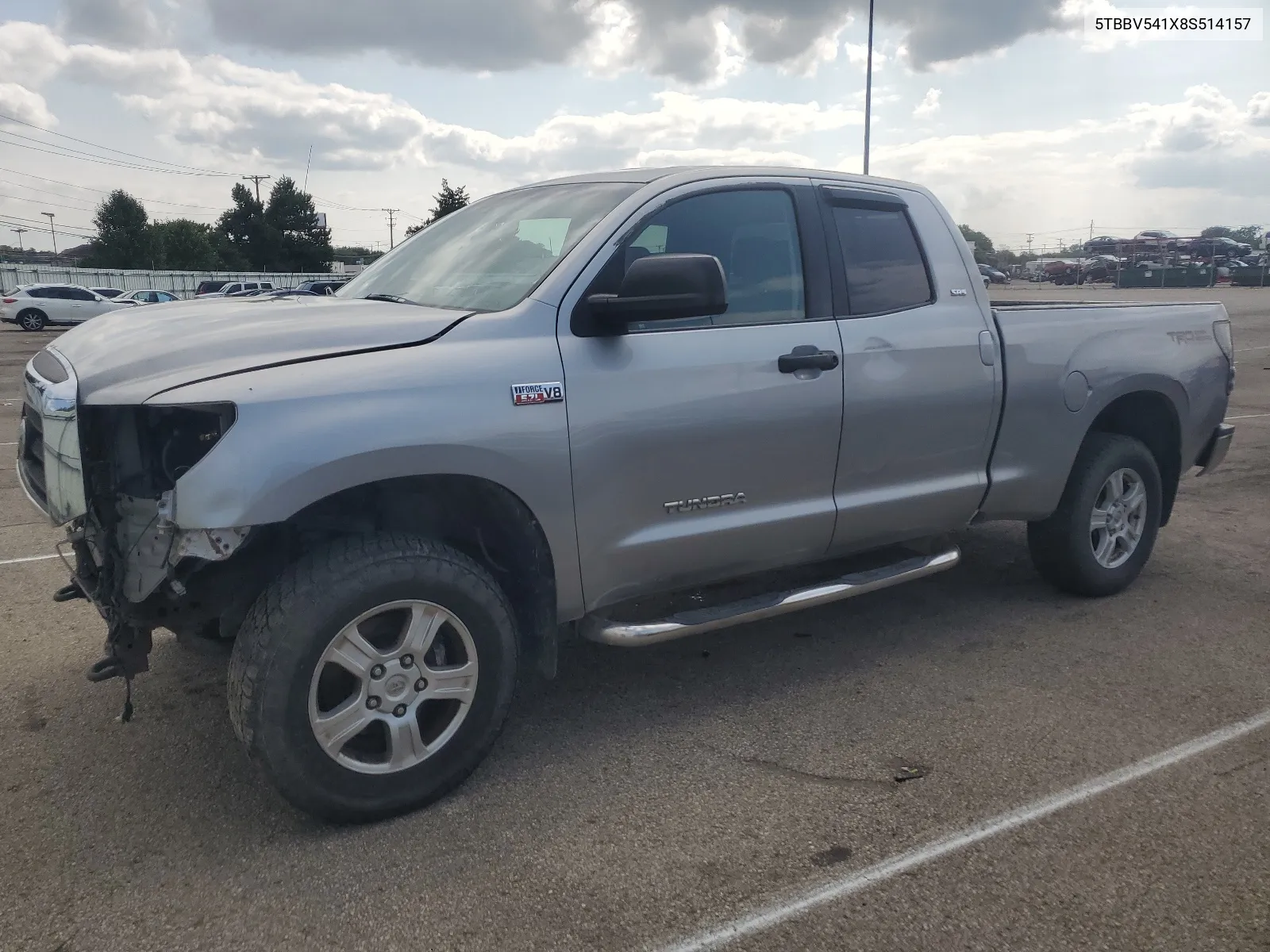 2008 Toyota Tundra Double Cab VIN: 5TBBV541X8S514157 Lot: 67764934