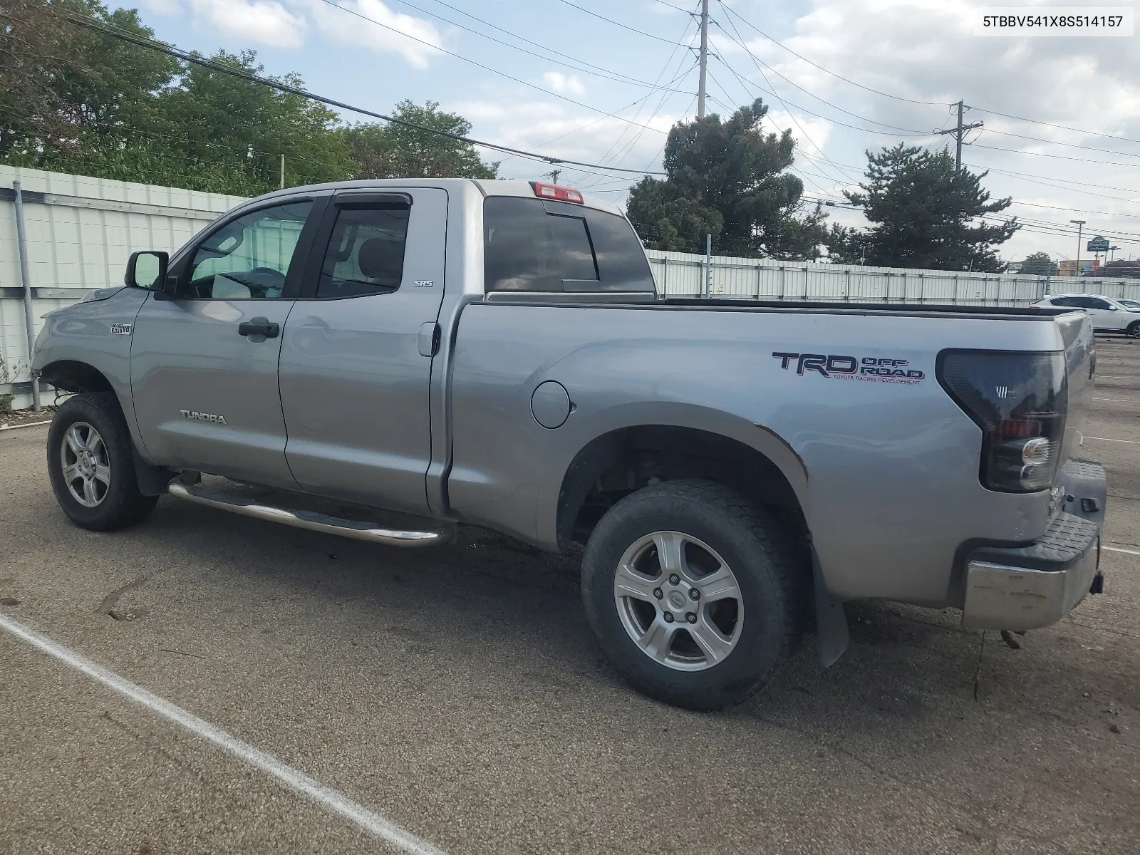 2008 Toyota Tundra Double Cab VIN: 5TBBV541X8S514157 Lot: 67764934