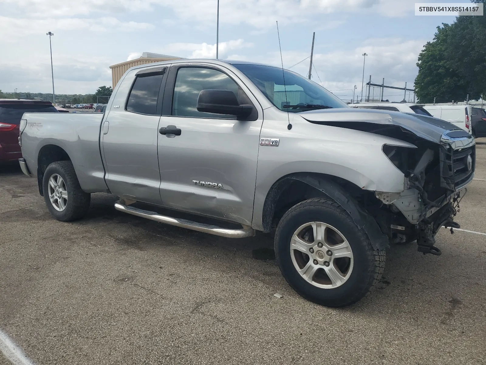 2008 Toyota Tundra Double Cab VIN: 5TBBV541X8S514157 Lot: 67764934