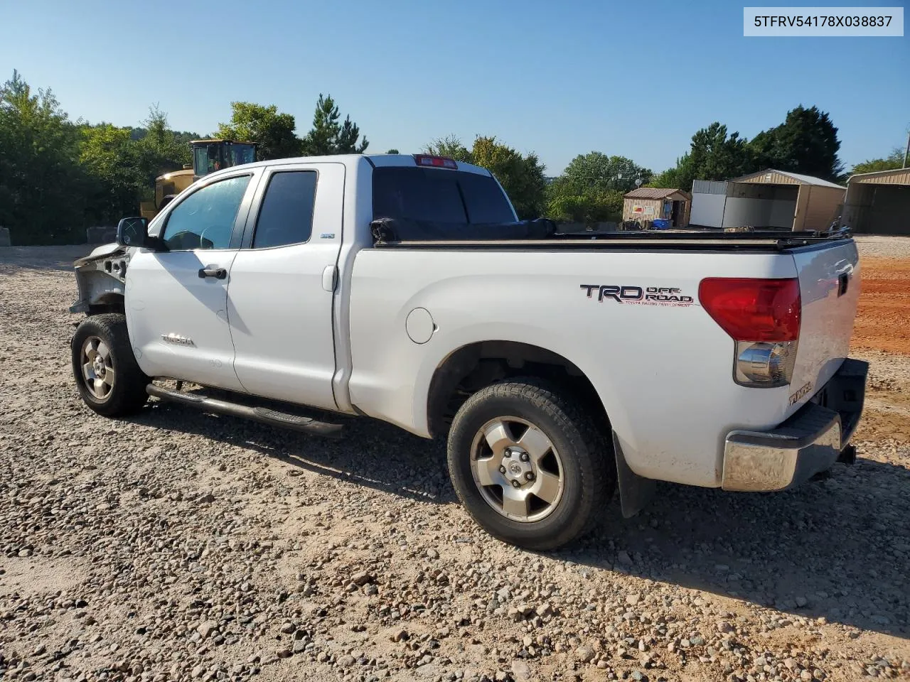 2008 Toyota Tundra Double Cab VIN: 5TFRV54178X038837 Lot: 67883854