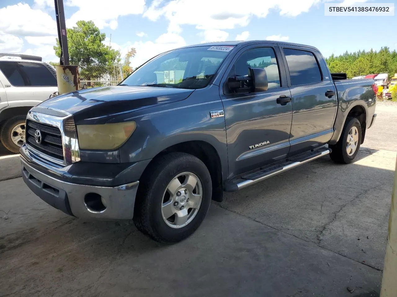 2008 Toyota Tundra Crewmax VIN: 5TBEV54138S476932 Lot: 67938224