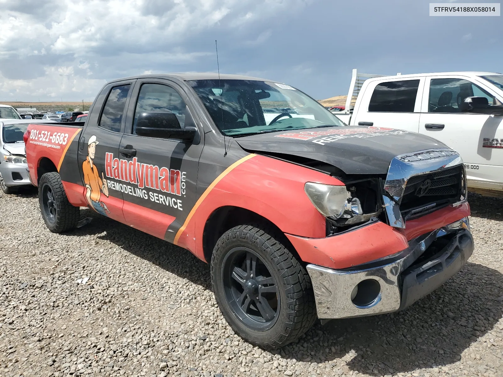 2008 Toyota Tundra Double Cab VIN: 5TFRV54188X058014 Lot: 68097884