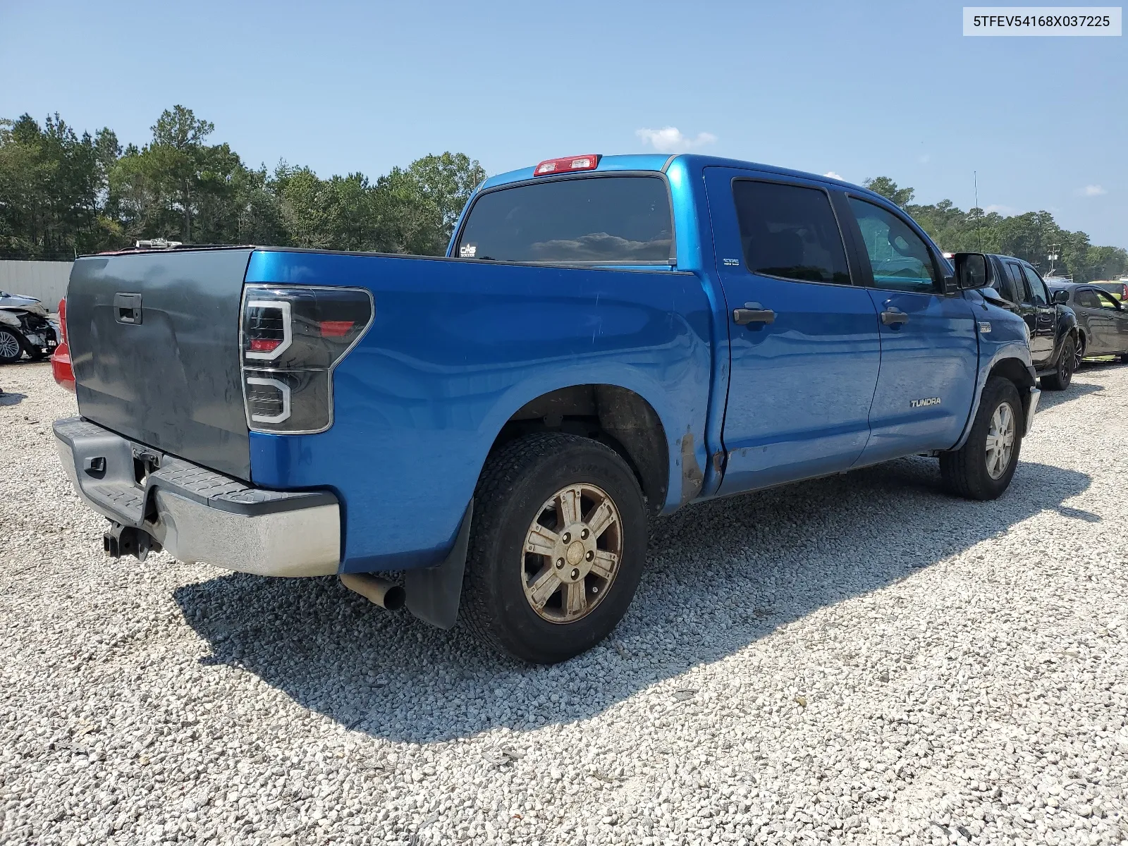 2008 Toyota Tundra Crewmax VIN: 5TFEV54168X037225 Lot: 68303574