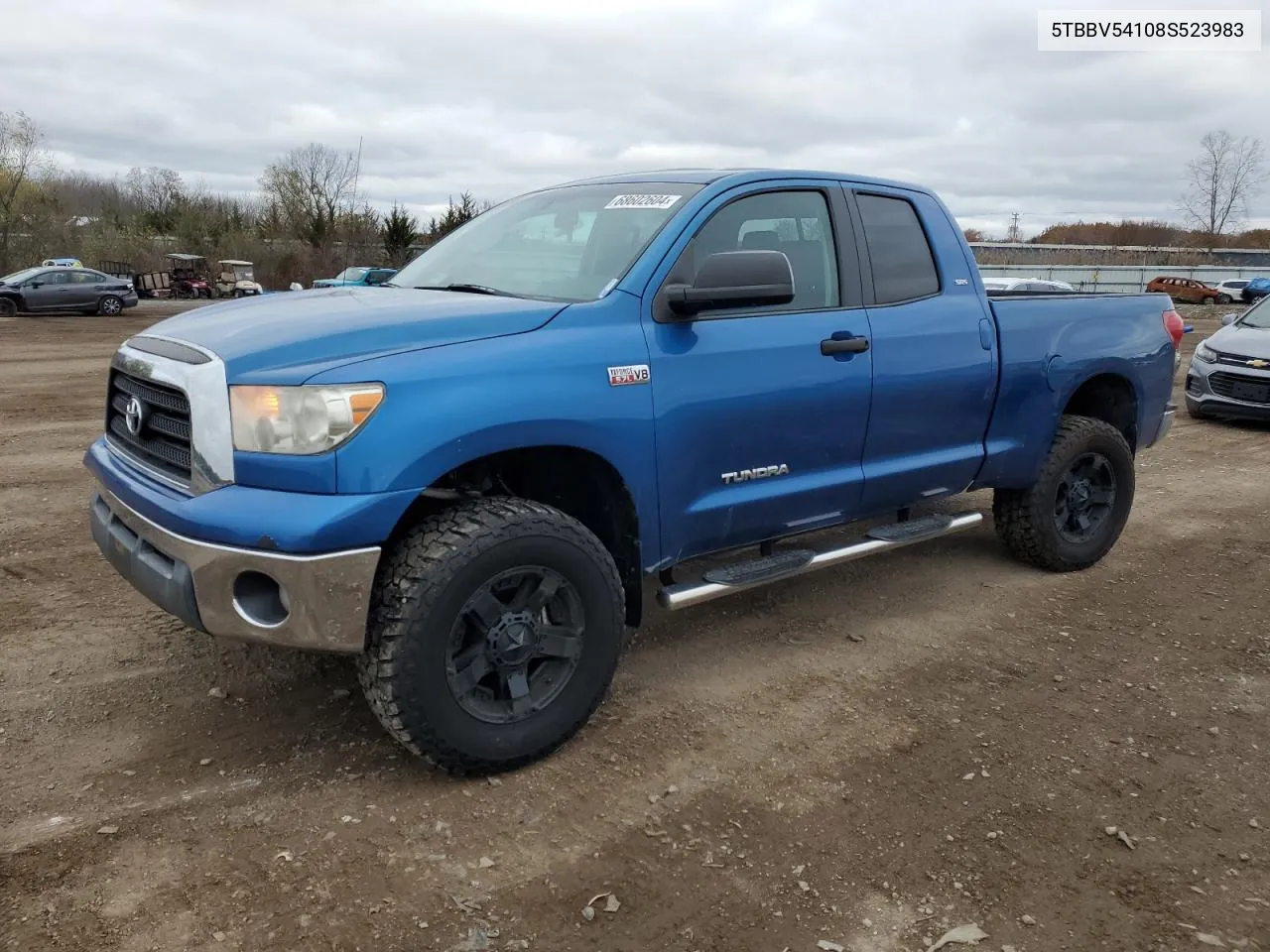 2008 Toyota Tundra Double Cab VIN: 5TBBV54108S523983 Lot: 68602604