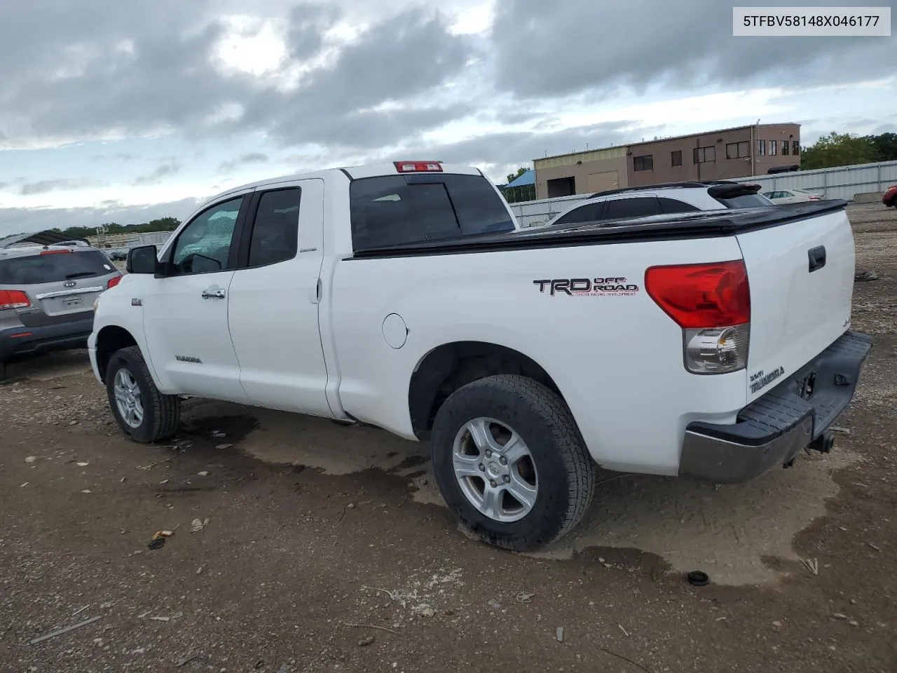 2008 Toyota Tundra Double Cab Limited VIN: 5TFBV58148X046177 Lot: 68654644