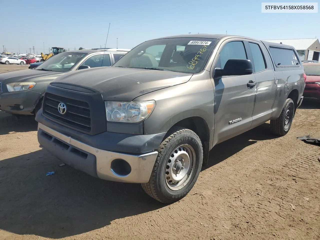 2008 Toyota Tundra Double Cab VIN: 5TFBV54158X058568 Lot: 68947674