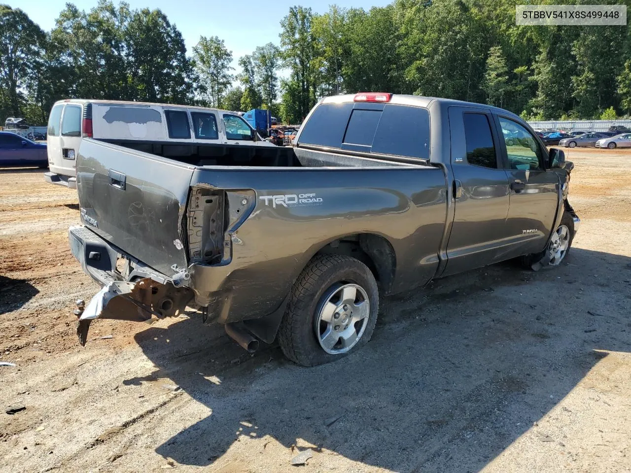 2008 Toyota Tundra Double Cab VIN: 5TBBV541X8S499448 Lot: 69318414