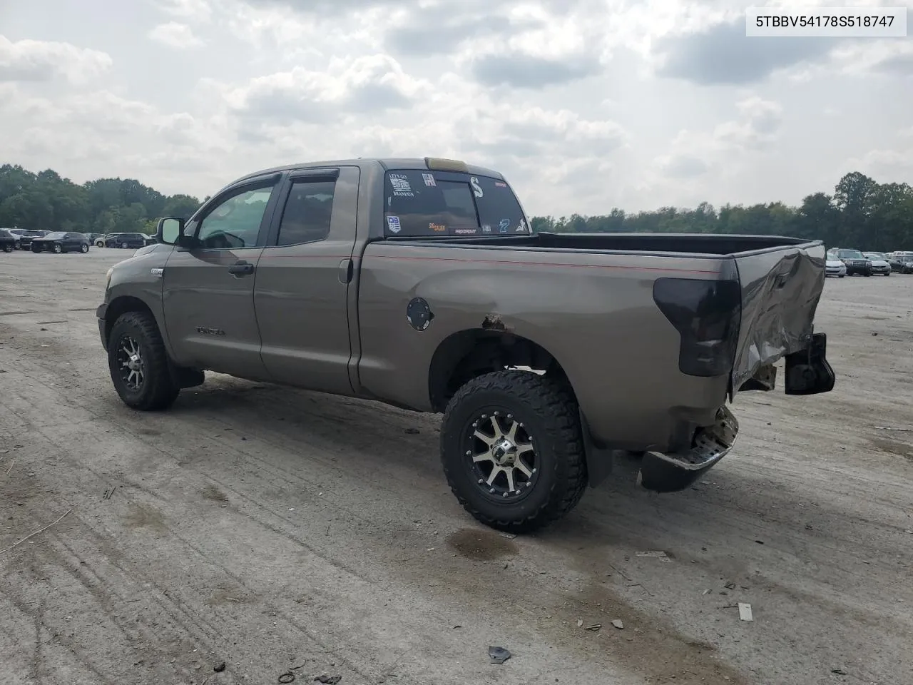 2008 Toyota Tundra Double Cab VIN: 5TBBV54178S518747 Lot: 69378594