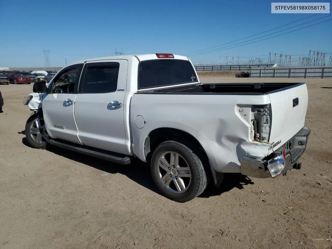 2008 Toyota Tundra Crewmax Limited VIN: 5TFEV58198X058175 Lot: 69653664