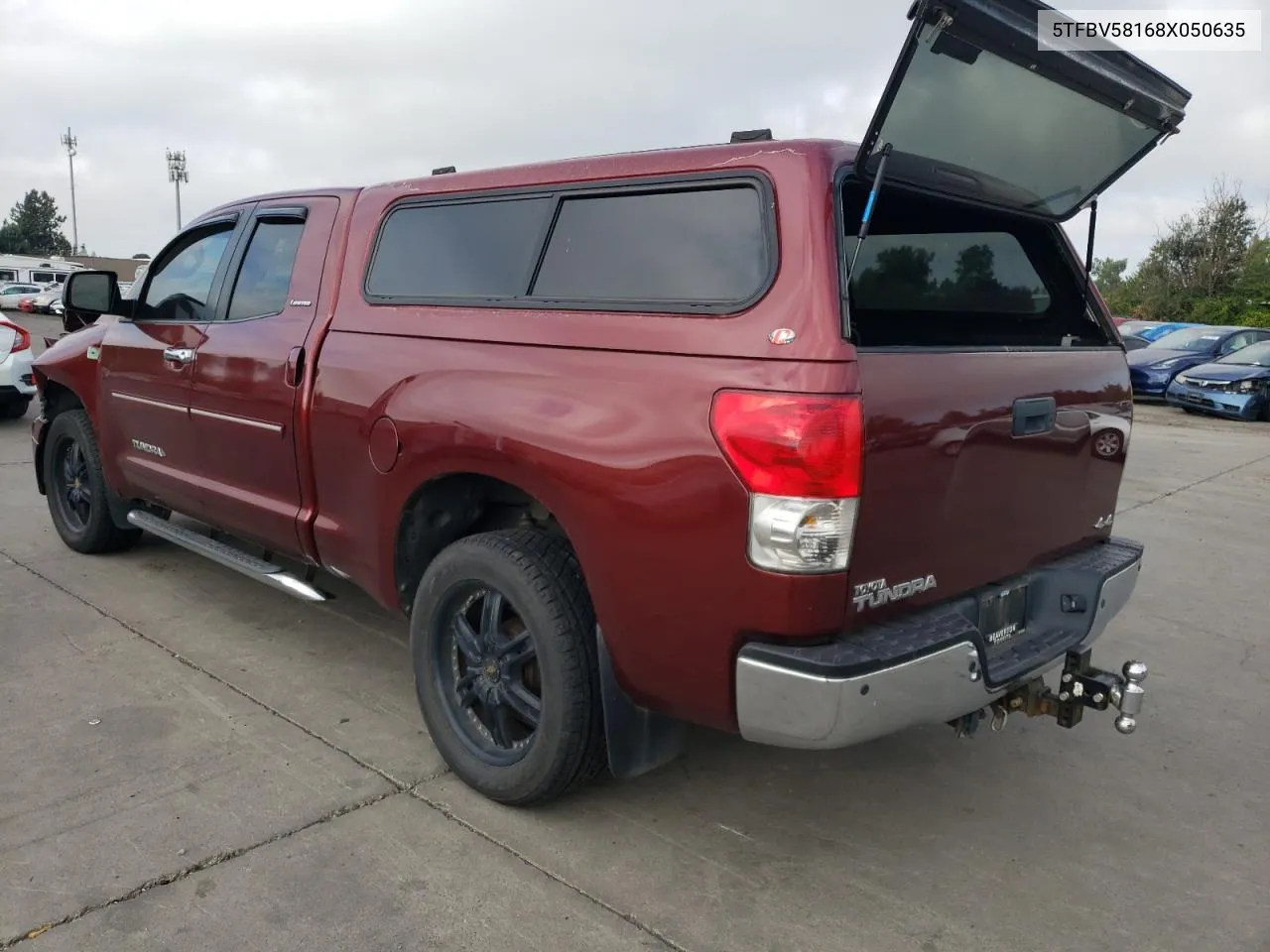 2008 Toyota Tundra Double Cab Limited VIN: 5TFBV58168X050635 Lot: 69874114