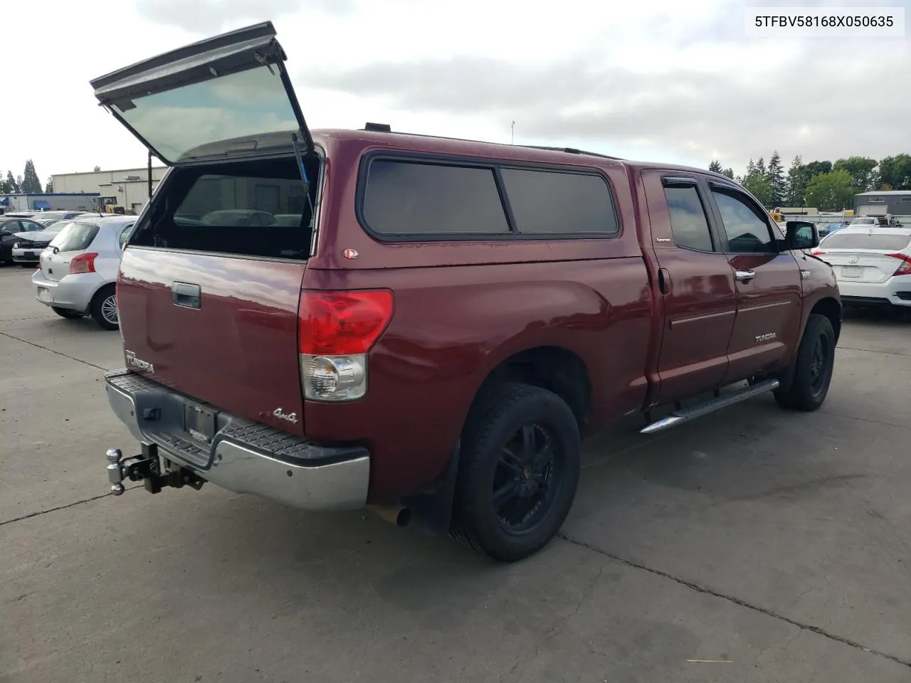 2008 Toyota Tundra Double Cab Limited VIN: 5TFBV58168X050635 Lot: 69874114