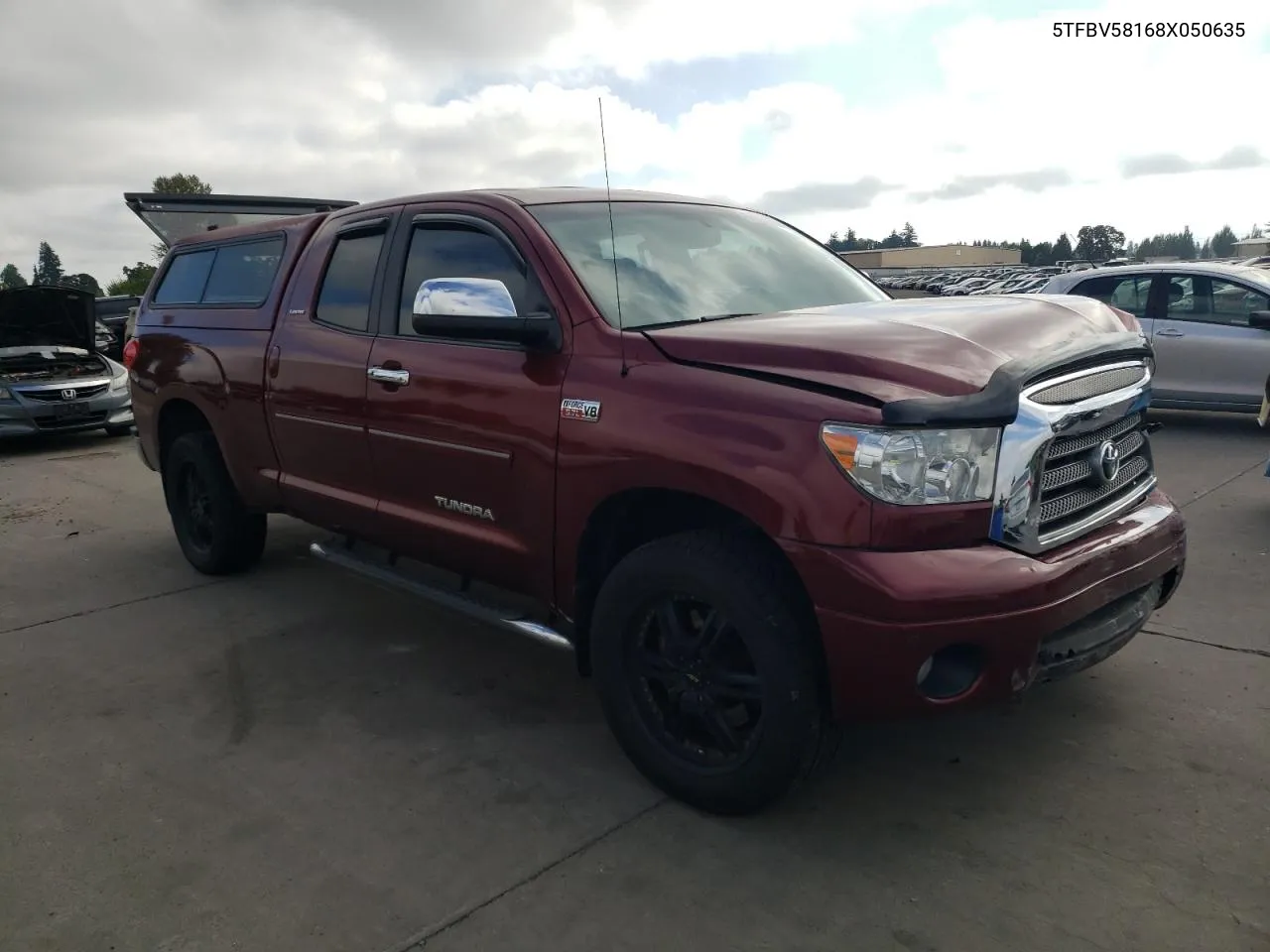 2008 Toyota Tundra Double Cab Limited VIN: 5TFBV58168X050635 Lot: 69874114