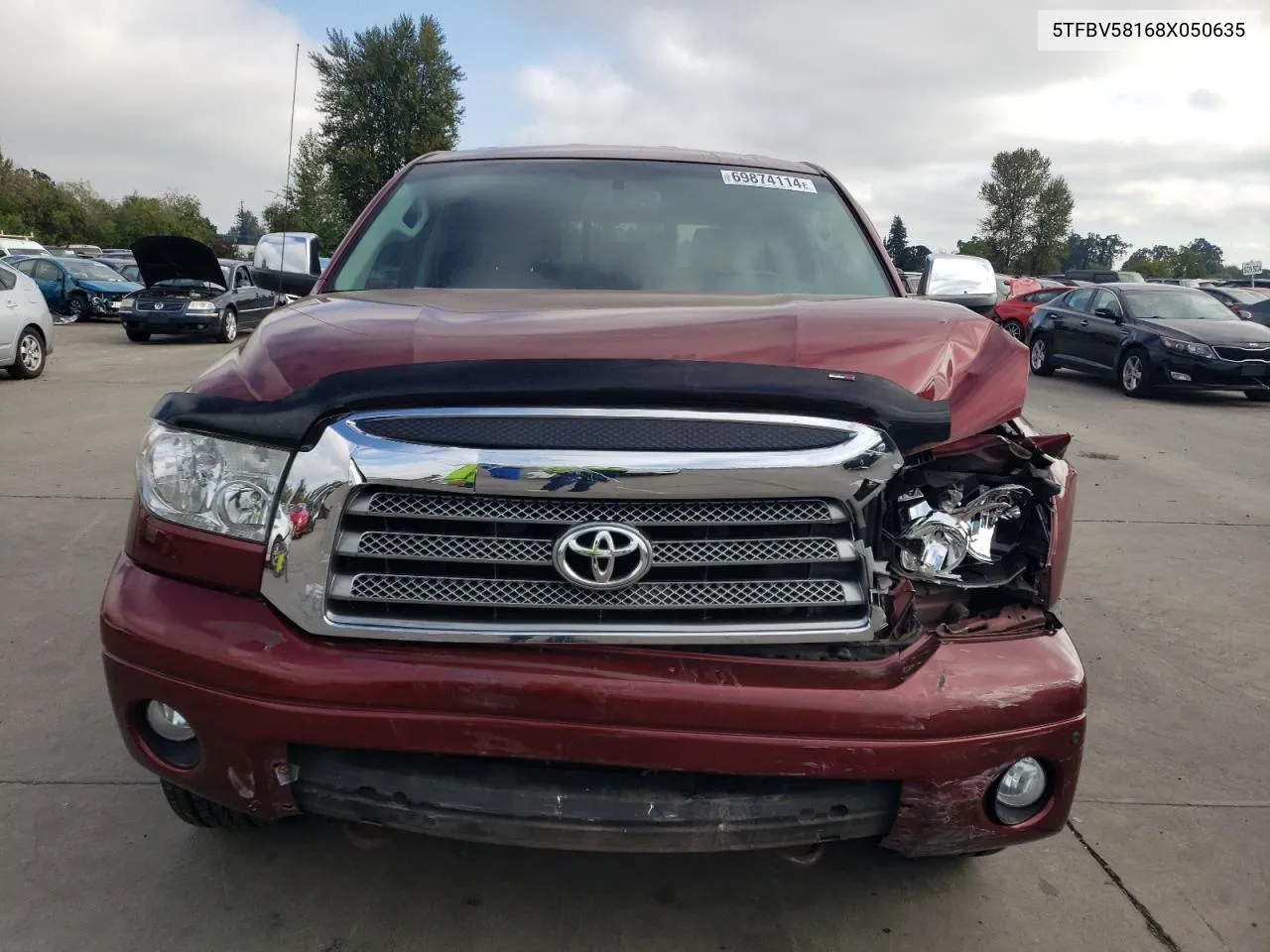 2008 Toyota Tundra Double Cab Limited VIN: 5TFBV58168X050635 Lot: 69874114