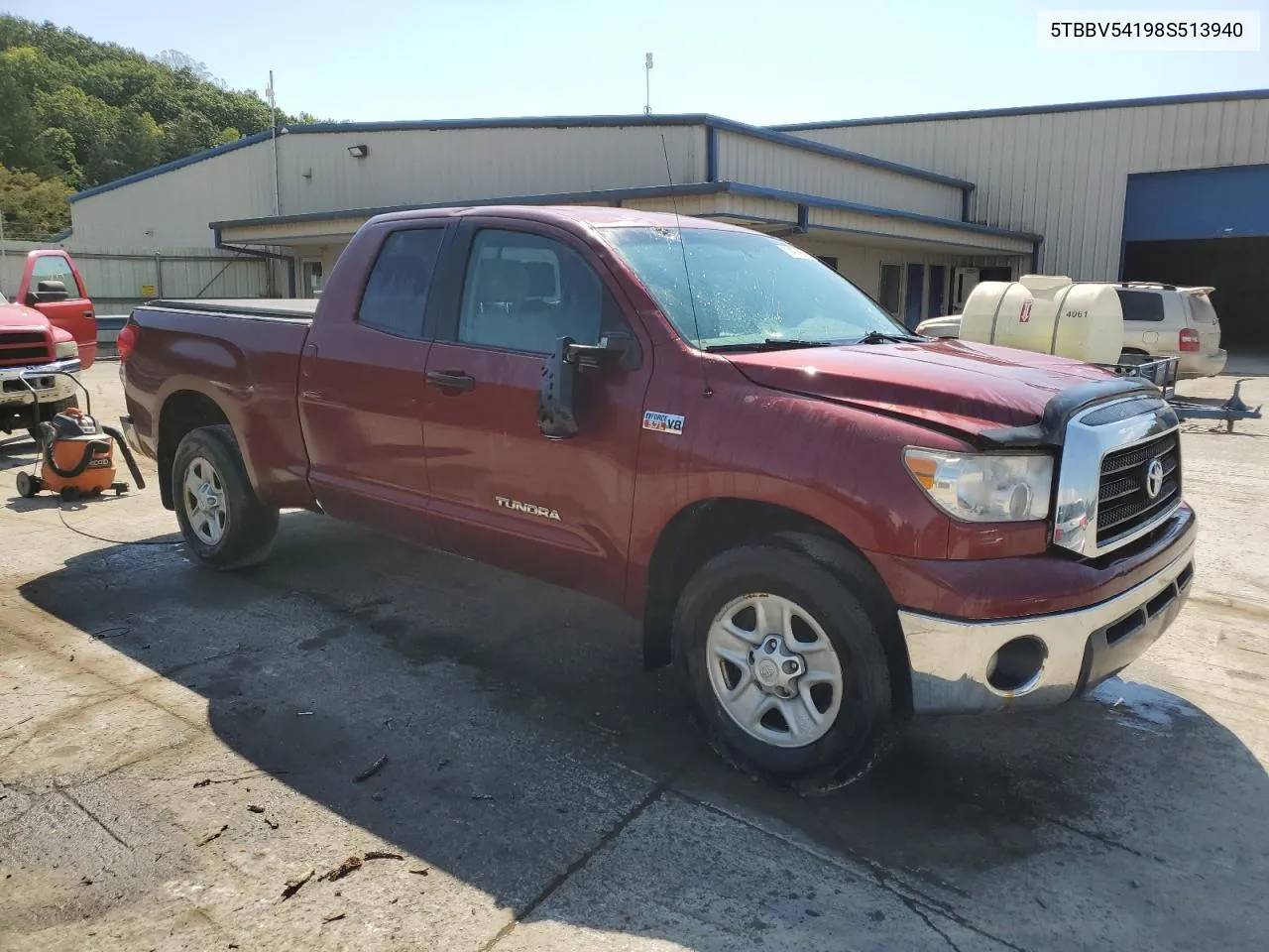 2008 Toyota Tundra Double Cab VIN: 5TBBV54198S513940 Lot: 70407964