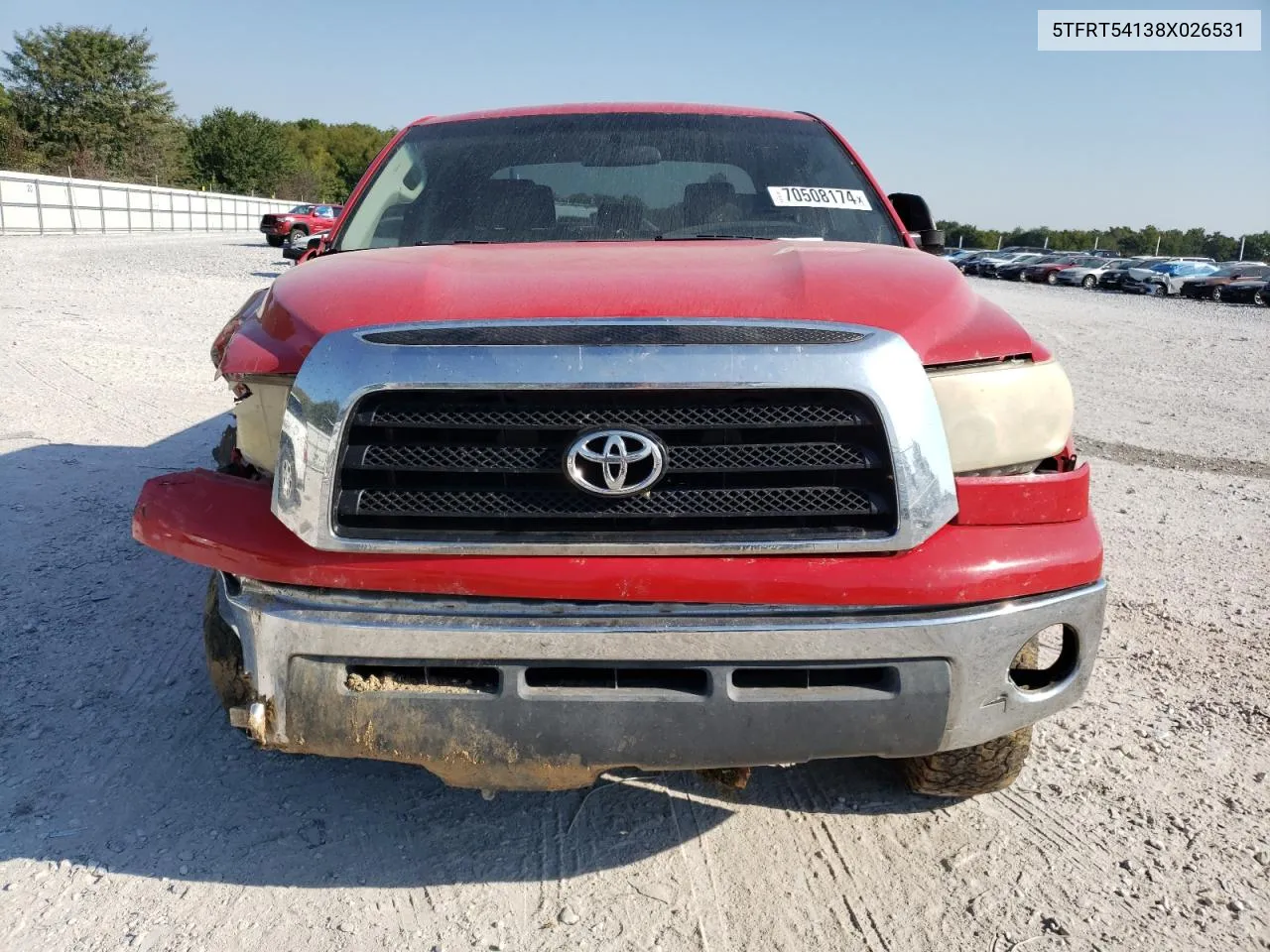 2008 Toyota Tundra Double Cab VIN: 5TFRT54138X026531 Lot: 70508174