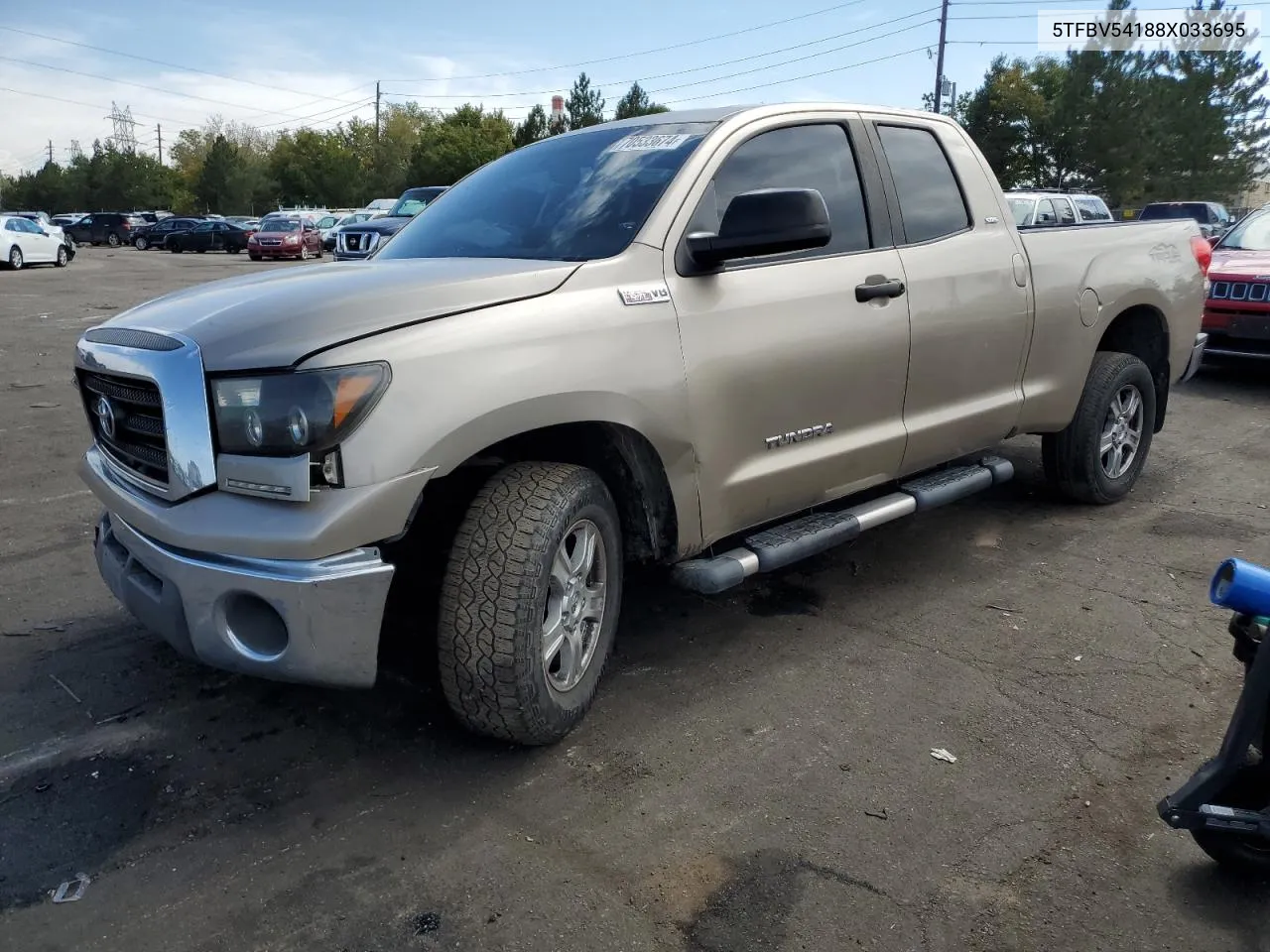 2008 Toyota Tundra Double Cab VIN: 5TFBV54188X033695 Lot: 70533674