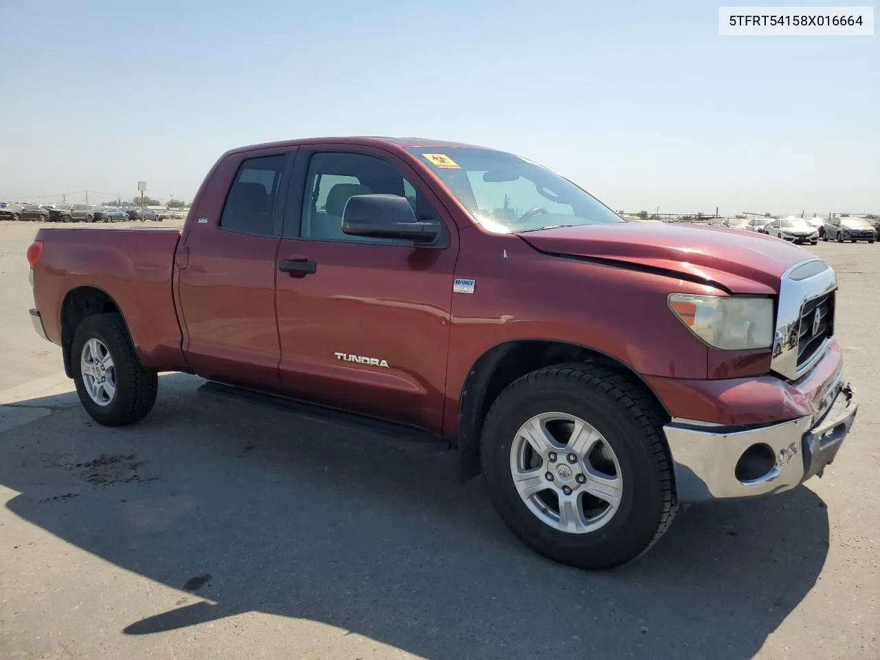 2008 Toyota Tundra Double Cab VIN: 5TFRT54158X016664 Lot: 70540974